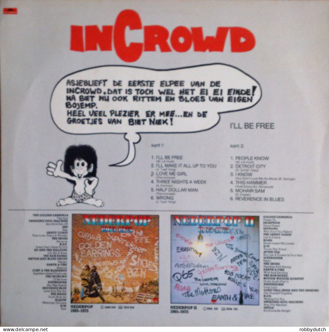 * LP *  THE INCROWD - I'LL BE FREE (Holland 1966 EX)  - Soul - R&B