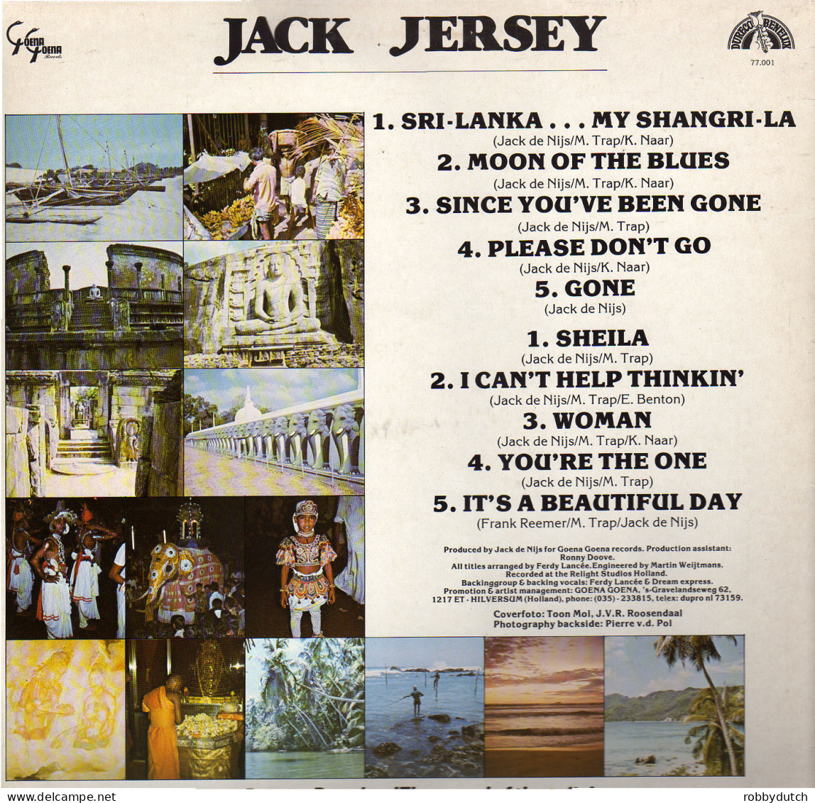 * LP *  JACK JERSEY - SRI-LANKA ...MY SHANGRI-LA (Holland 1980 EX) - Disco & Pop