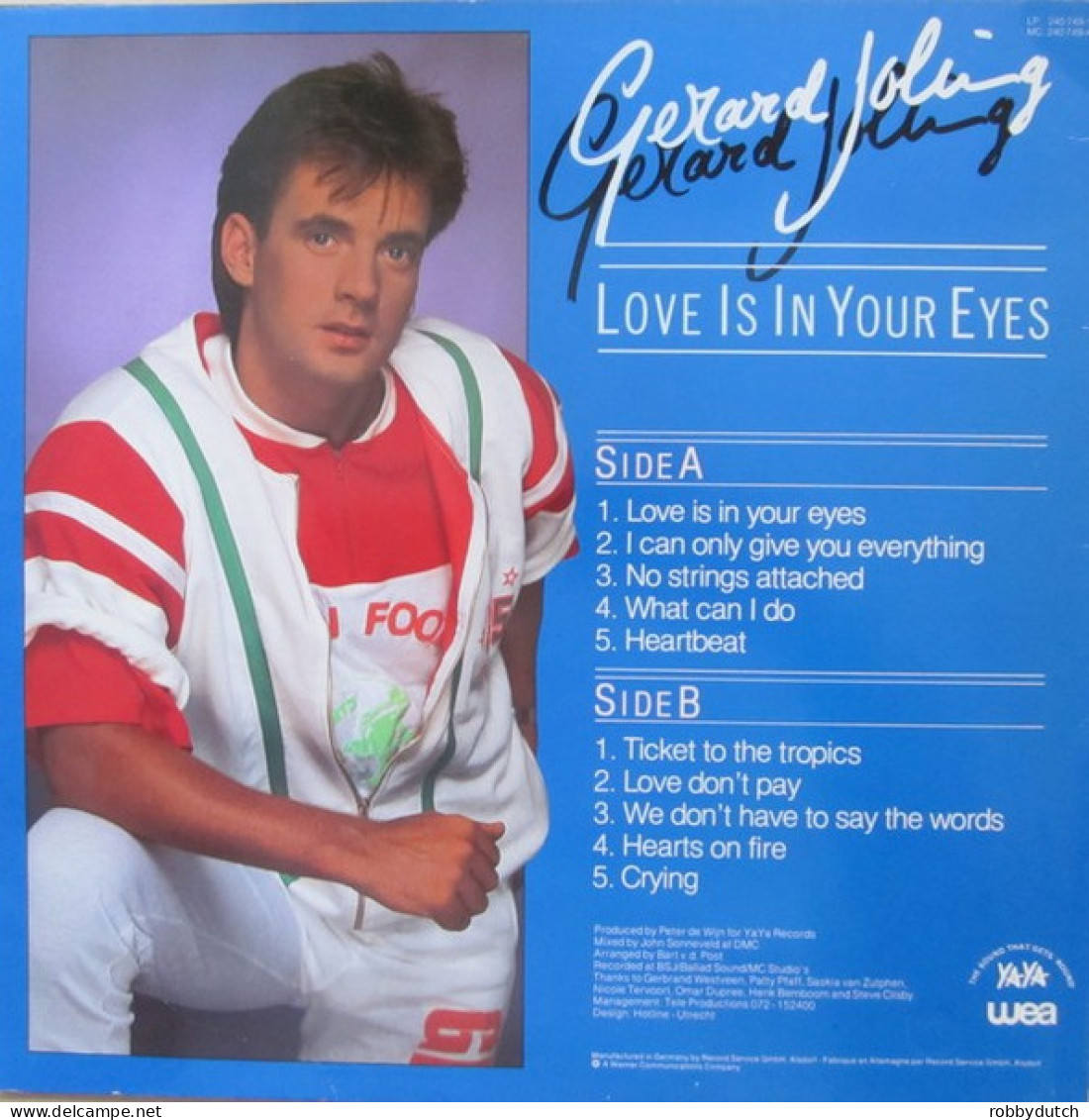 * LP *  GERARD JOLING - LOVE IS IN YOUR EYES (Holland 1985 EX-) - Disco, Pop