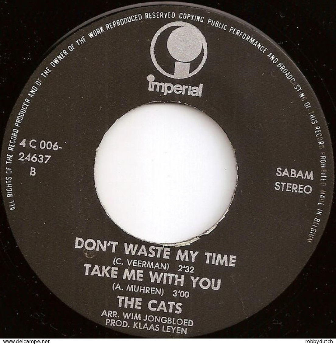 * 7" EP *  The CATS - VAYA CON DIOS (Belgium 1972) - Disco & Pop