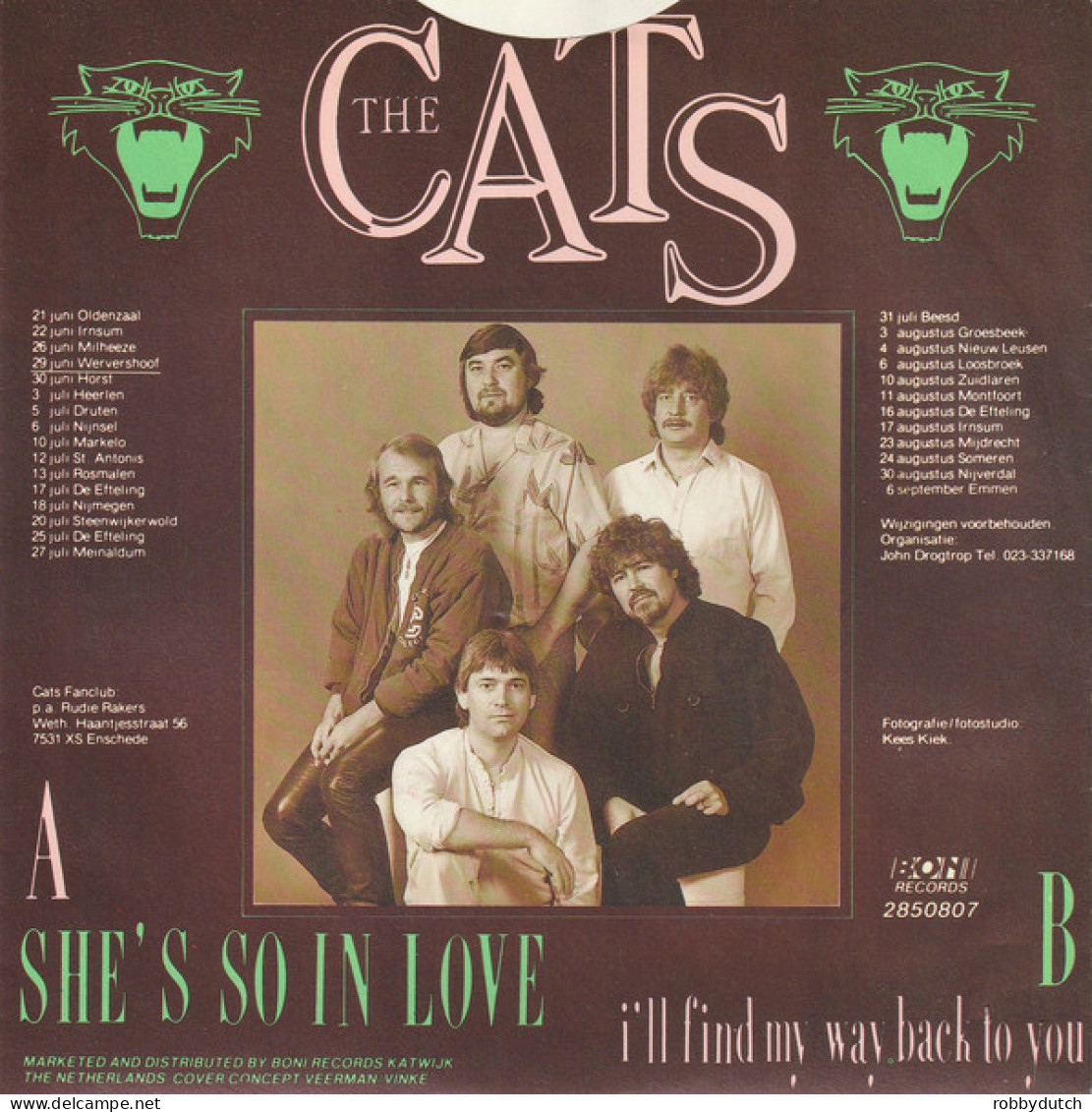 * 7" *  The CATS - SHE'S SO IN LOVE (Holland 1985 EX-) - Disco & Pop