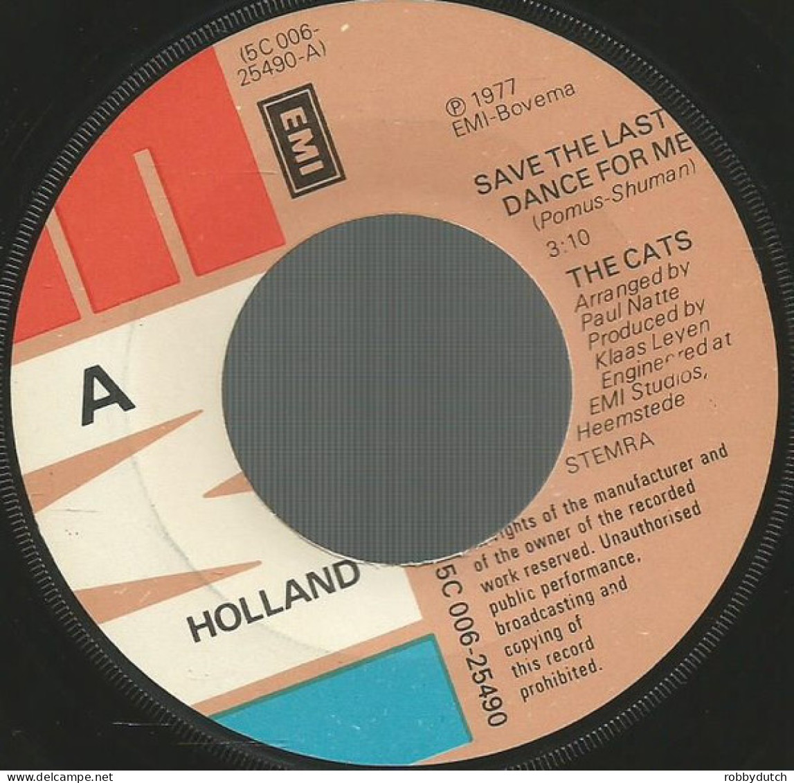 * 7" *  The CATS - SAVE THE LAST DANCE FOR ME (Holland 1977) - Disco, Pop