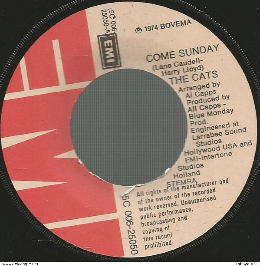 * 7" *  The CATS - COME SUNDAY (Holland 1974) - Disco, Pop