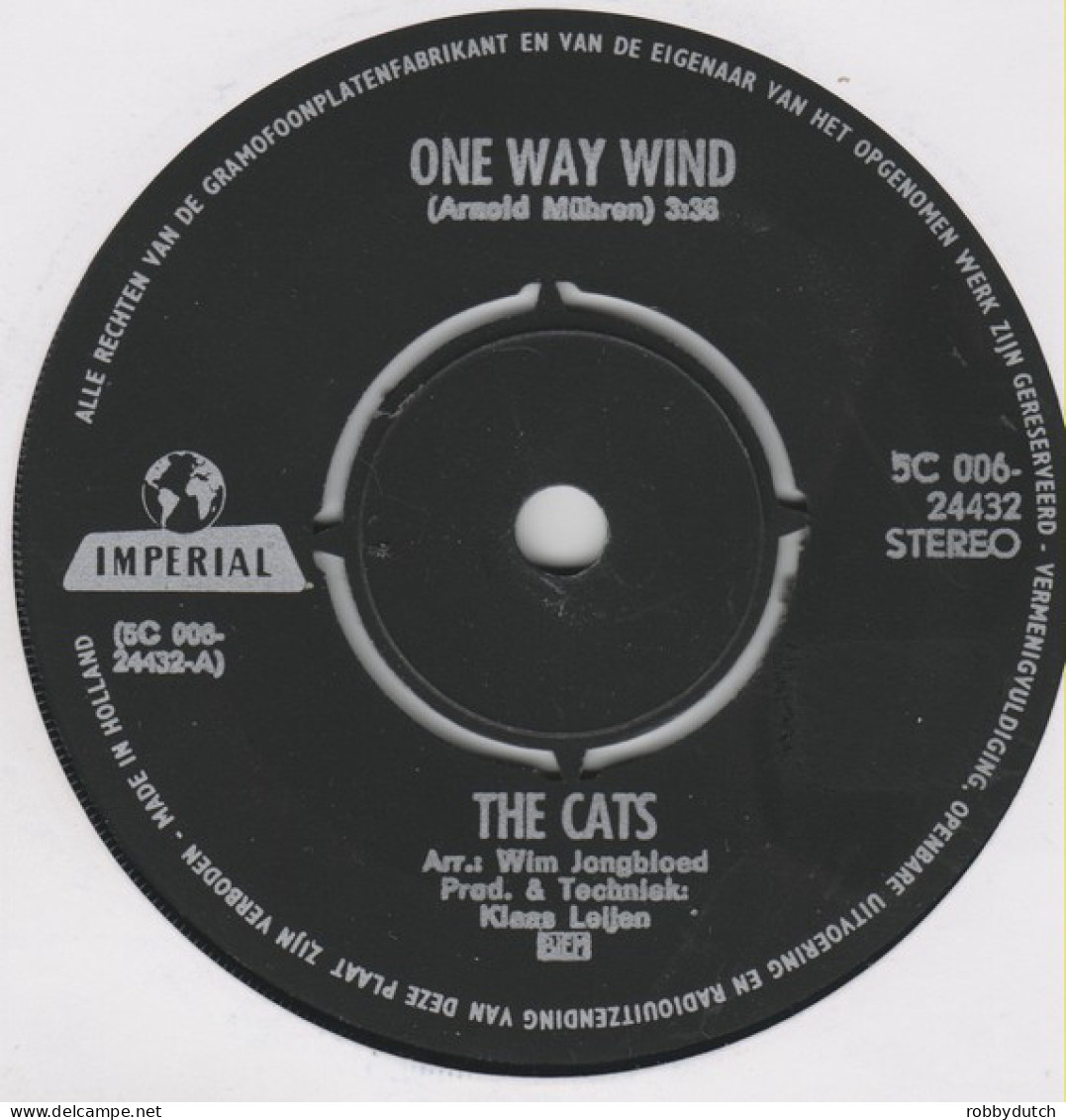 * 7" *  THE CATS - ONE WAY WIND (Holland1971) - Disco, Pop