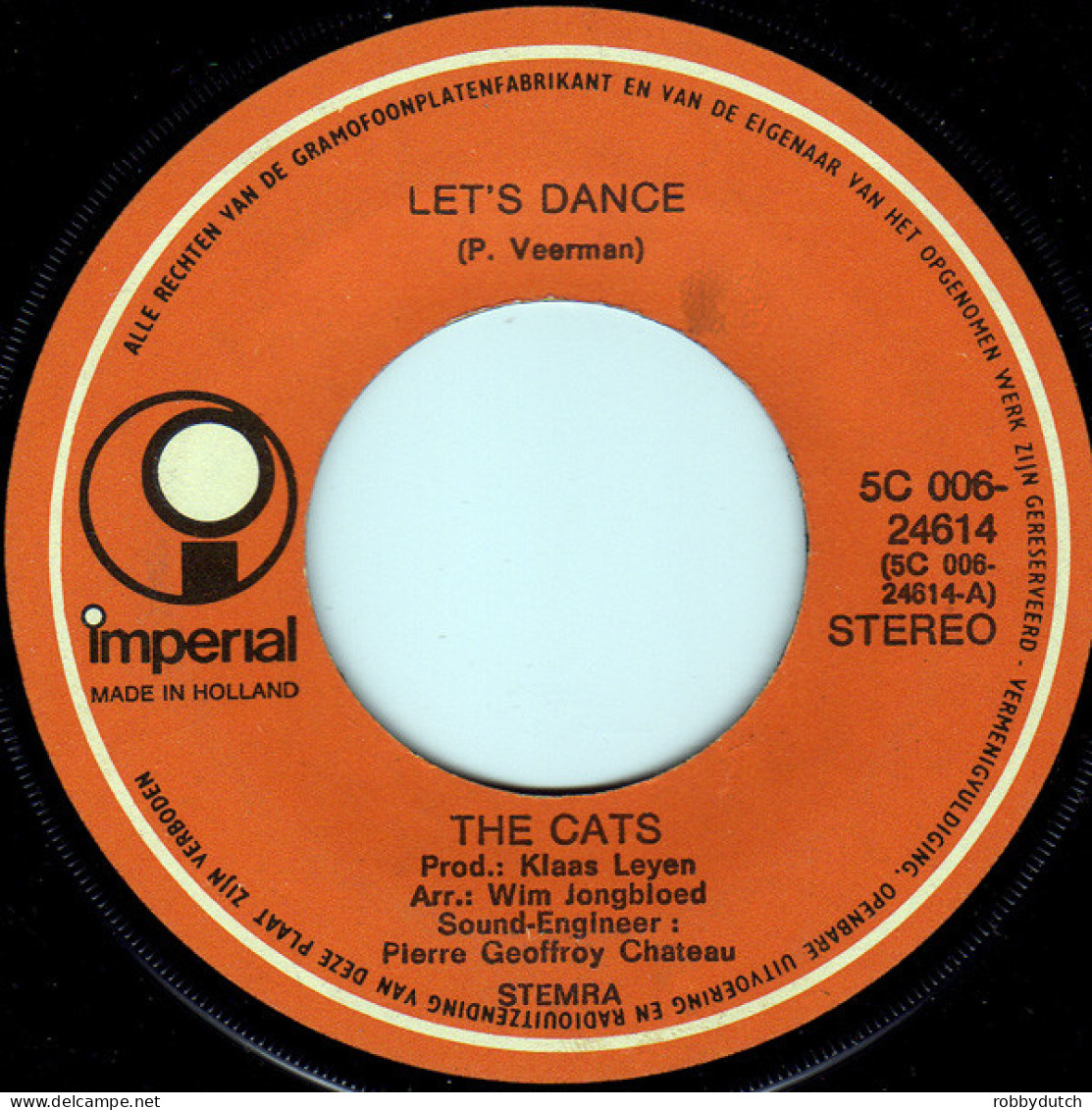 * 7" *  THE CATS - LET'S DANCE (Holland 1972) - Disco, Pop