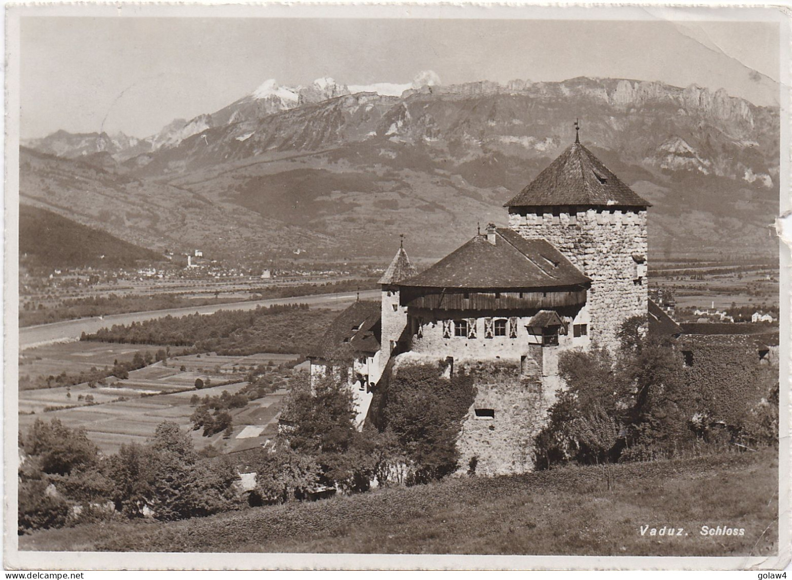 36252# CARTE POSTALE Obl VADUZ LIECHTENSTEIN 1947 Pour WILTZ LUXEMBOURG - Cartas & Documentos