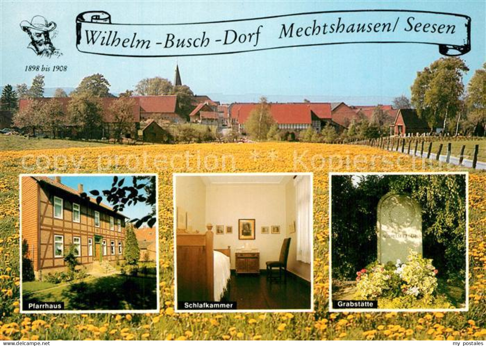 73543027 Mechtshausen Wilhelm Busch Dorf Pfarrhaus Schlafkammer Grabstaette Mech - Seesen