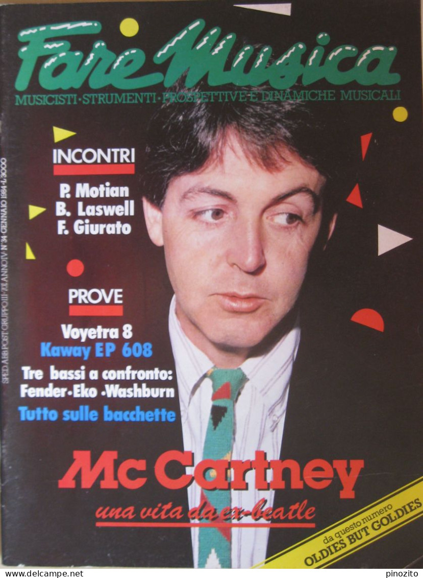 FAREMUSICA 34 1984 Paul McCartney Material Flavio Giurato Paul Motian - Musik