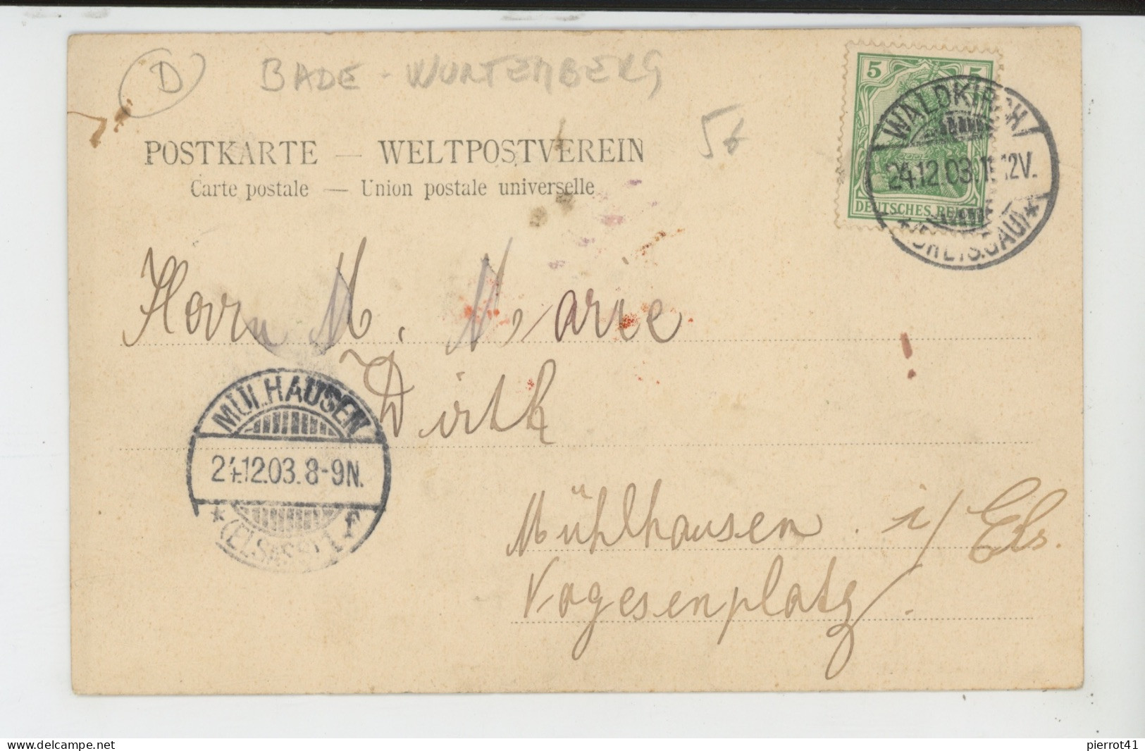 ALLEMAGNE - Gruss Aus WALDKIRCH (1903) - Waldkirch