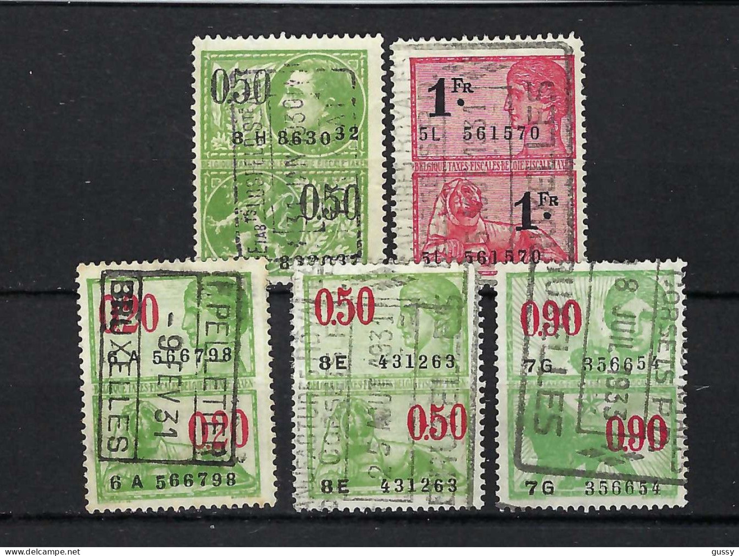 BELGIQUE Fiscaux Ca.1930: Lot D' Obl. - Postzegels