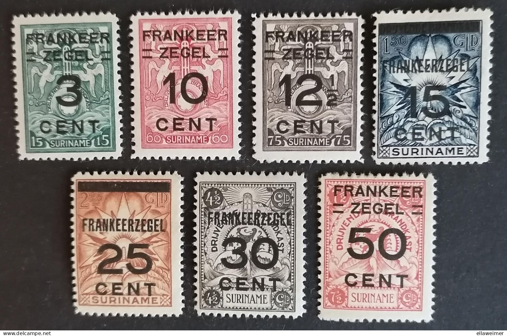 Suriname - Nrs. 130 T/m 136 Brandkast-/Frankeerzegels (postfris Met Plakker) - Surinam ... - 1975