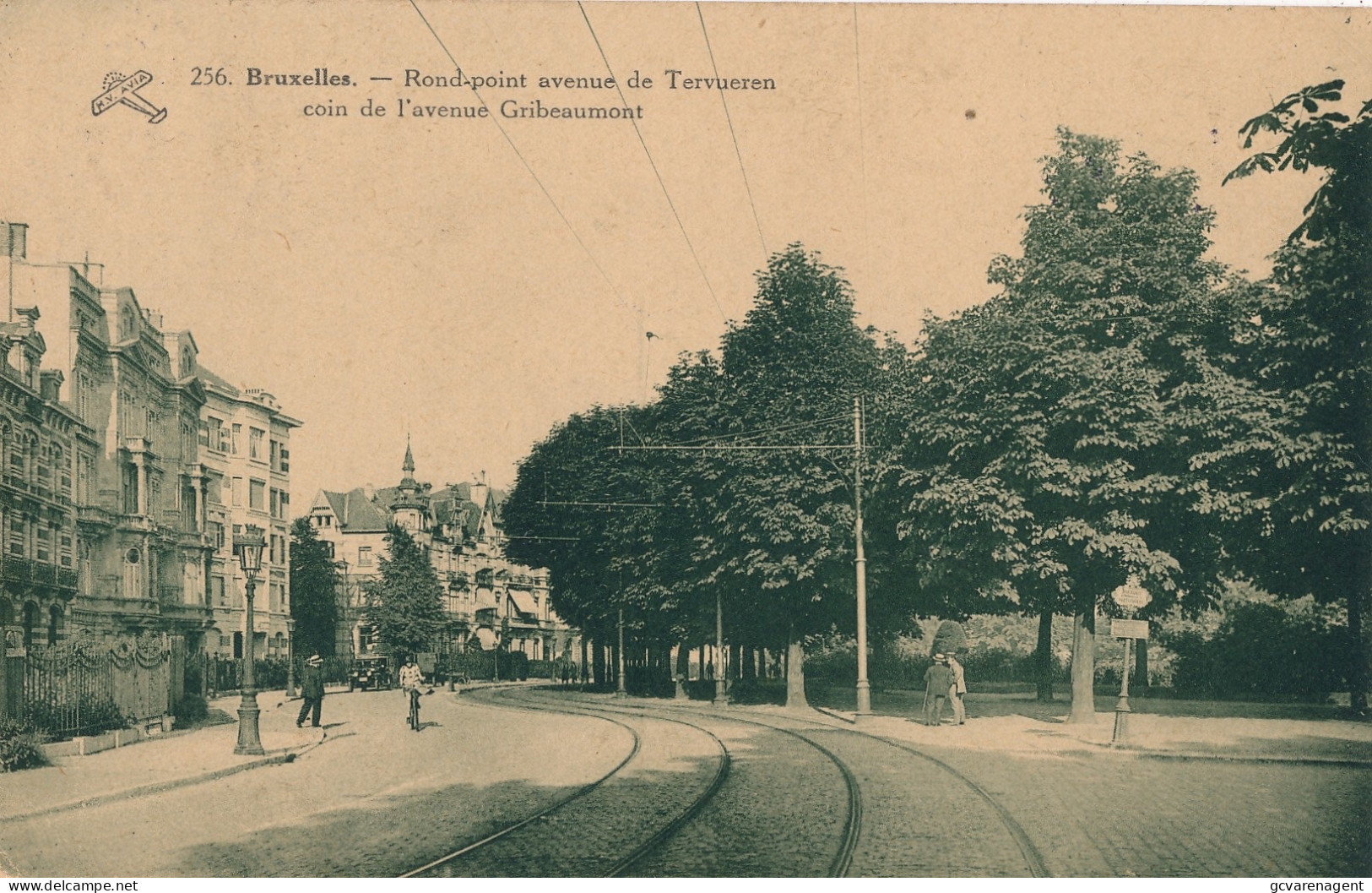 BRUXELLES  ROND POINT AVENUE DE TERVUEREN COIN DE L'AVENUE GRIBEAUMONT         2 SCANS - Avenues, Boulevards