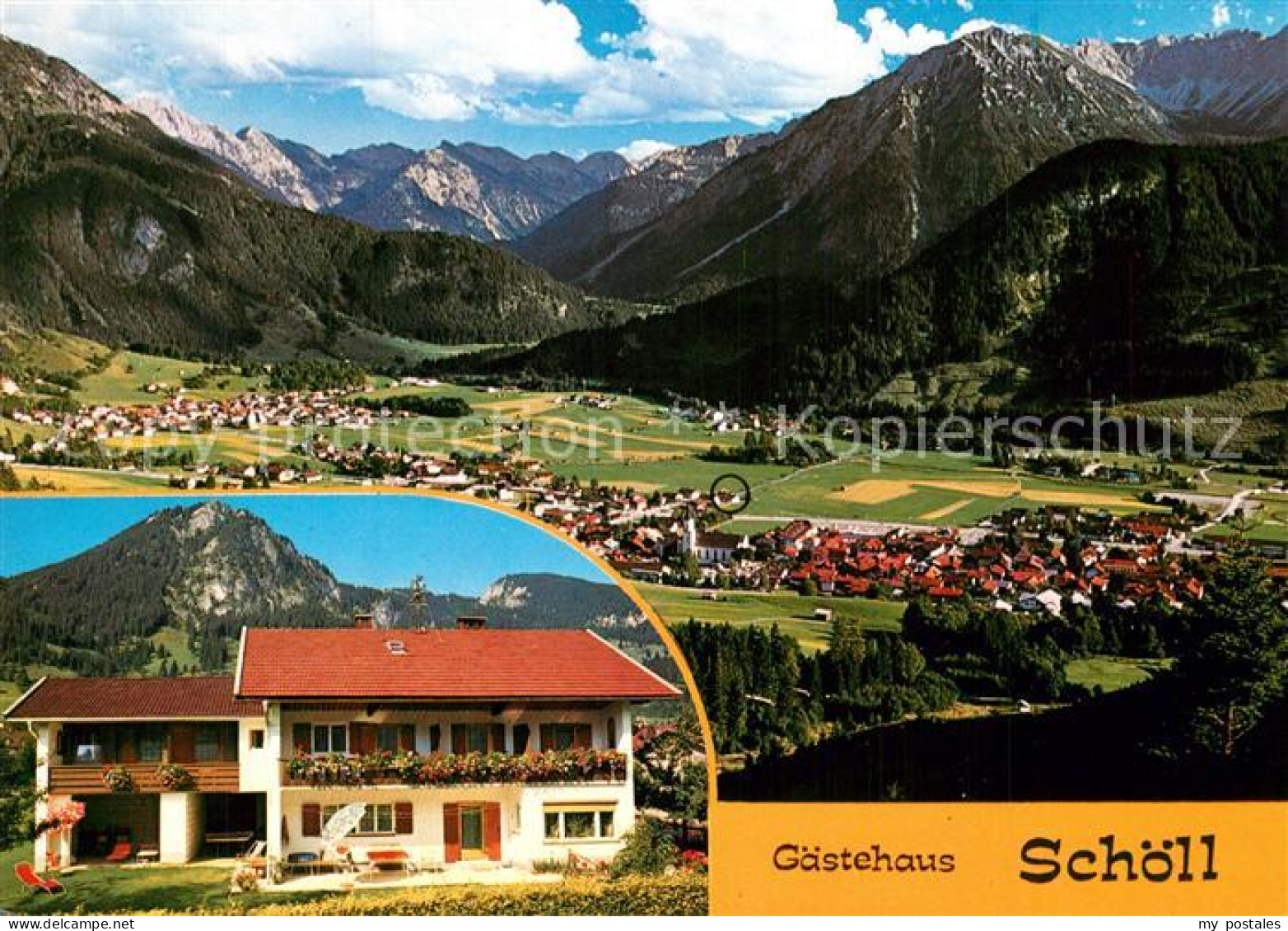 73542857 Hindelang Gaestehaus Schoell Gesamtansicht Mit Alpenpanorama Hindelang - Hindelang