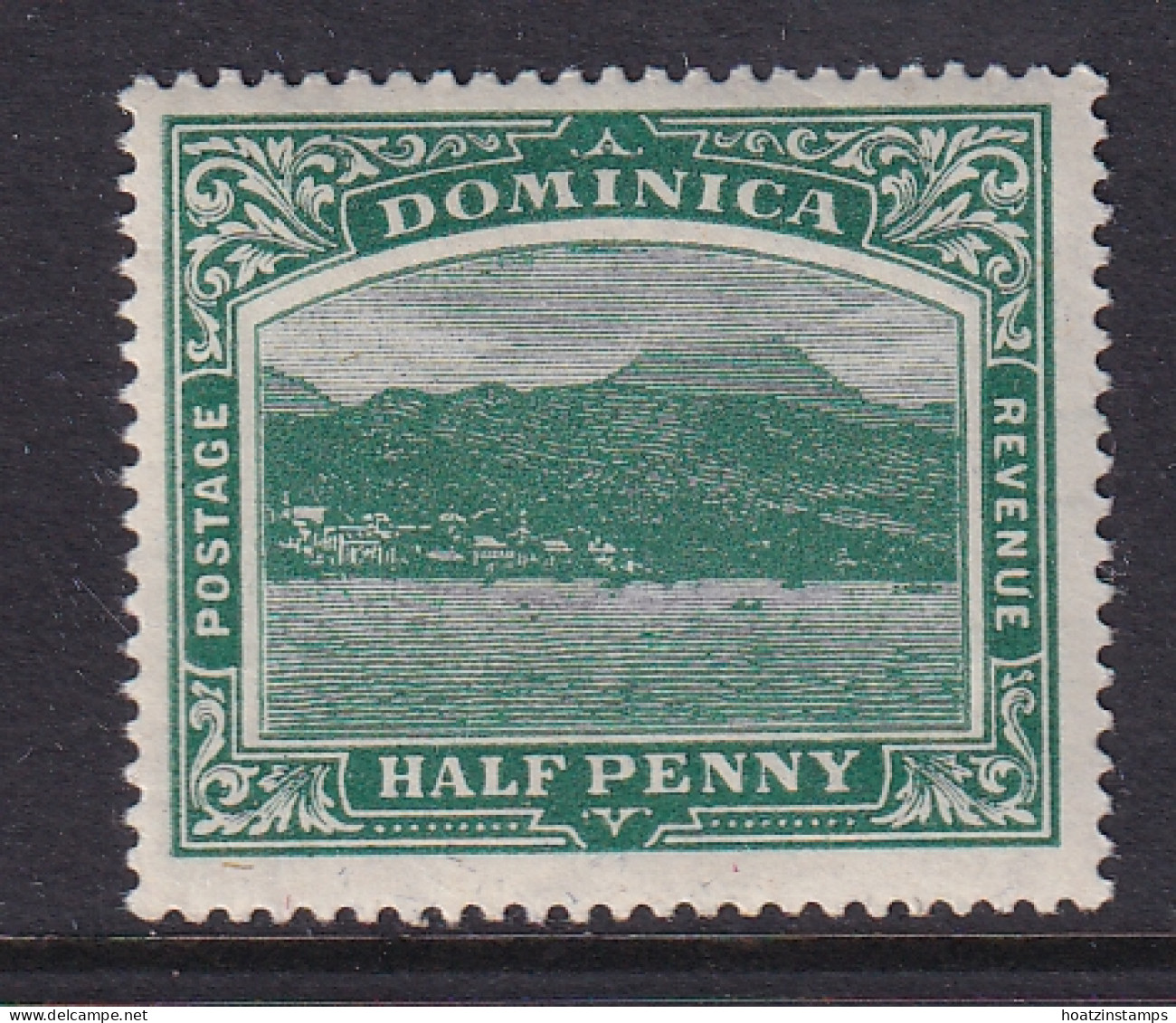 Dominica: 1908/20   Rouseau From The Sea    SG47b    ½d   Deep Green  [Wmk: Crown To Left Of CA]    MH - Dominique (...-1978)