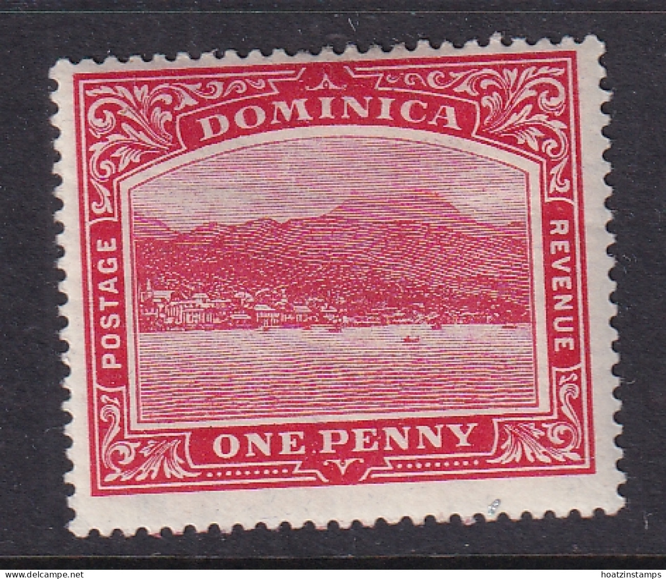 Dominica: 1908/20   Rouseau From The Sea    SG48b    1d   Scarlet      MH - Dominica (...-1978)