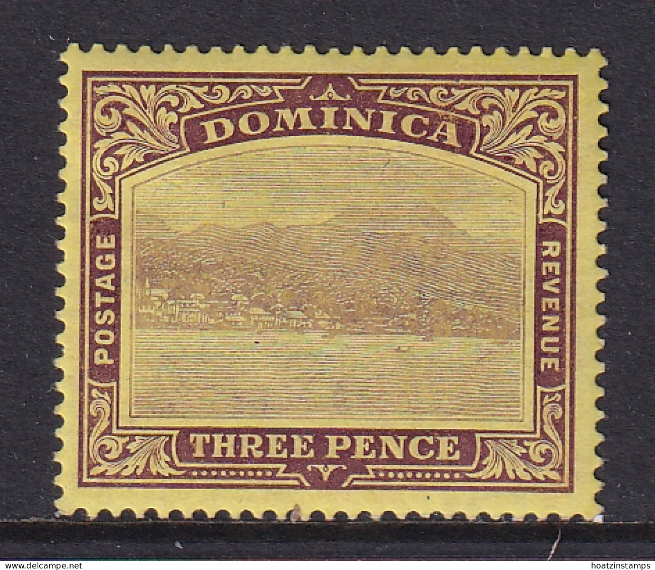 Dominica: 1908/20   Rouseau From The Sea    SG51    3d   Purple/yellow      MH - Dominica (...-1978)