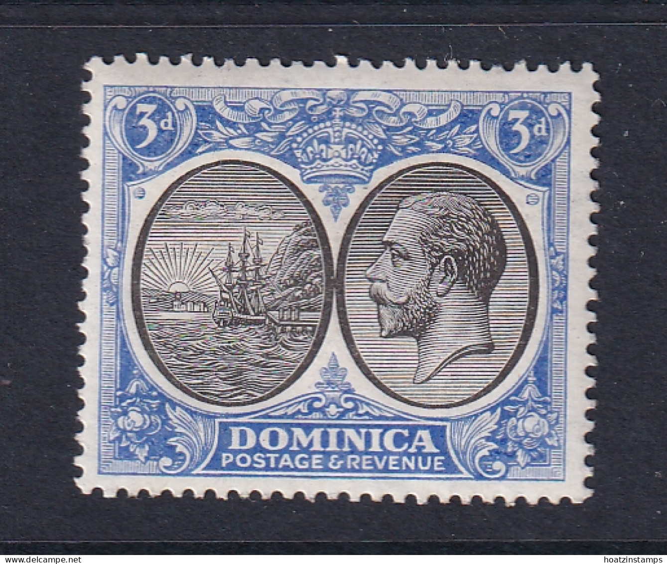 Dominica: 1923/33   KGV    SG79    3d   Black & Ultramarine   MH - Dominica (...-1978)