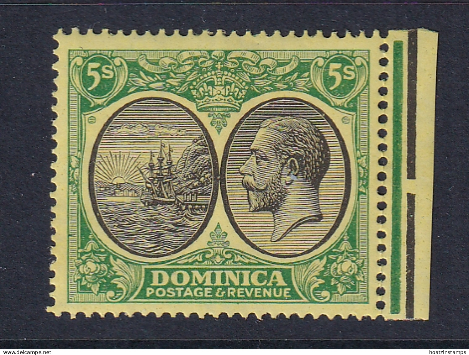 Dominica: 1923/33   KGV    SG88    5/-       MNH - Dominique (...-1978)