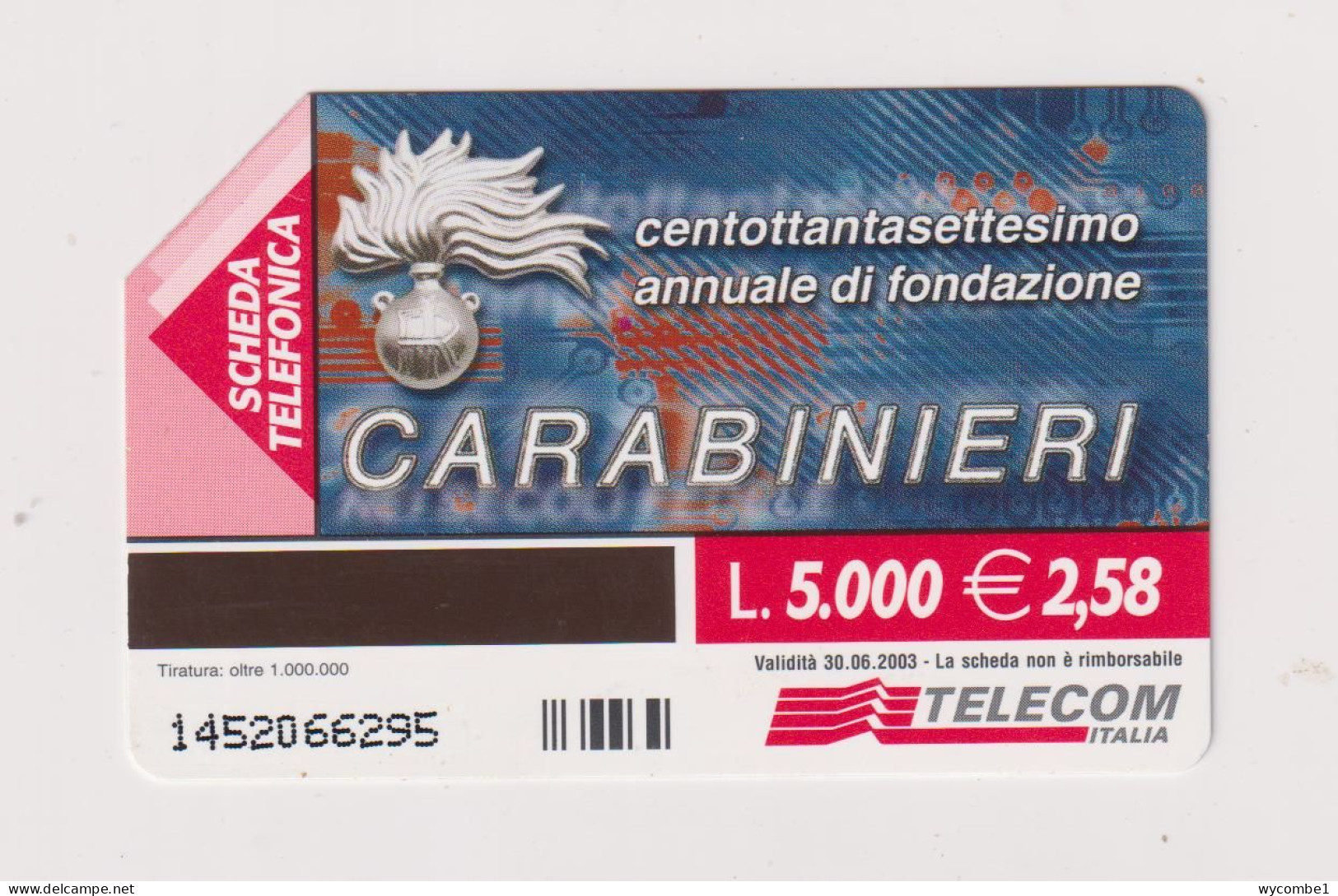 ITALY -  Carabinieri Urmet  Phonecard - Públicas Ordinarias