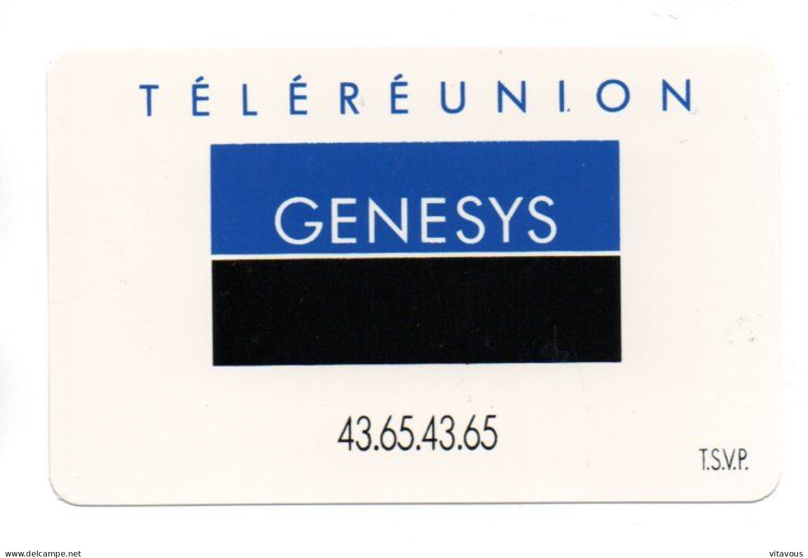 Carte De Visite Téléréunion France  Card  (salon 578) - Andere & Zonder Classificatie