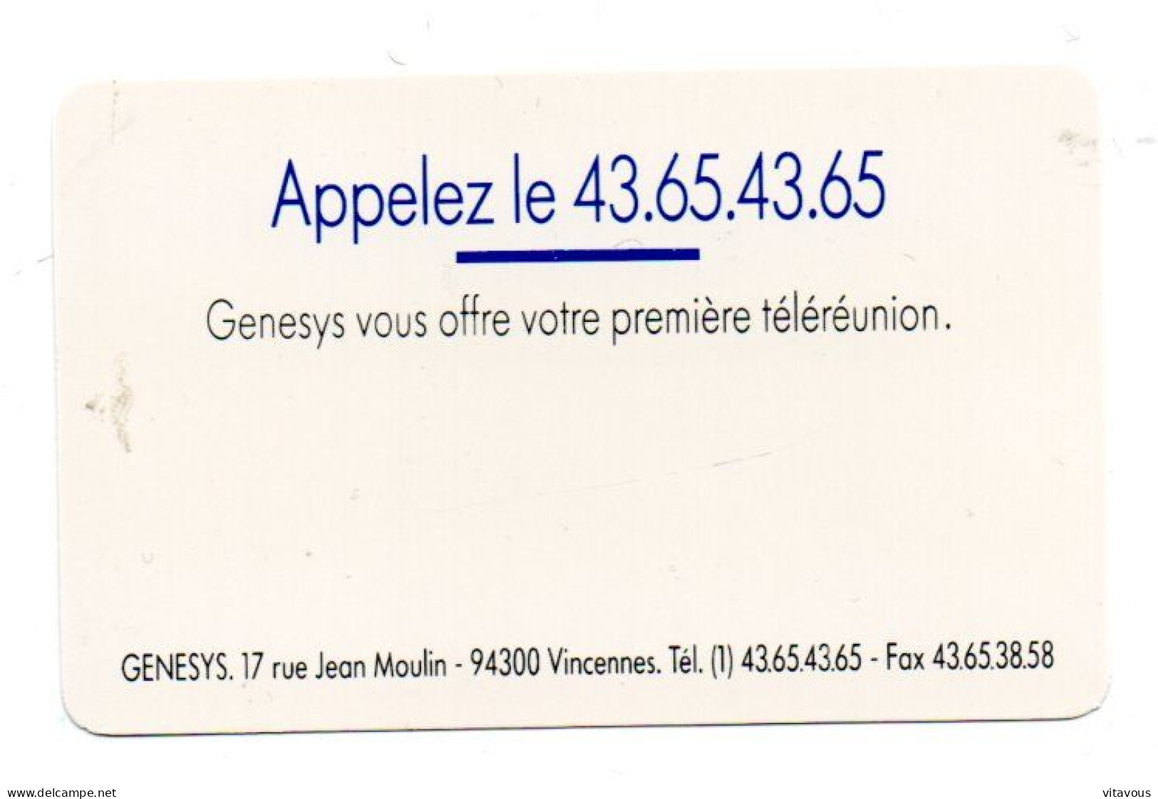 Carte De Visite Téléréunion France  Card  (salon 578) - Autres & Non Classés