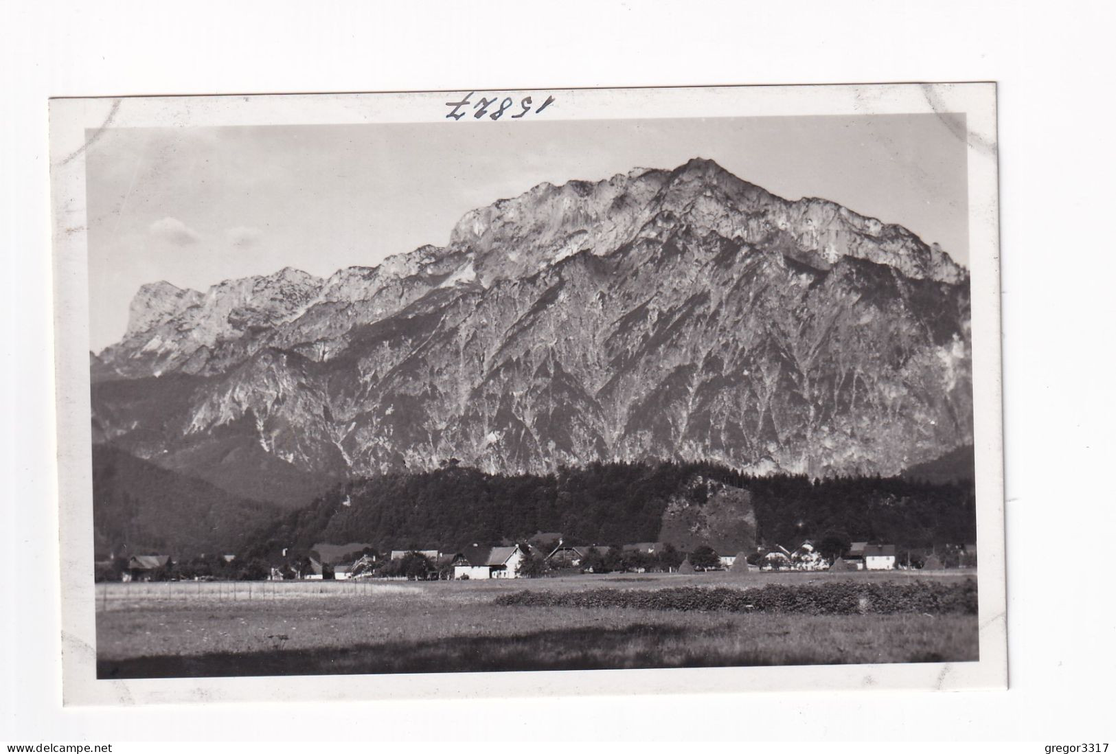 E5573) NIEDERALM / GRÖDIG - Blick Mit Wenigen Häuser Gegen Berge ALT - Salzburg Hallein - Grödig