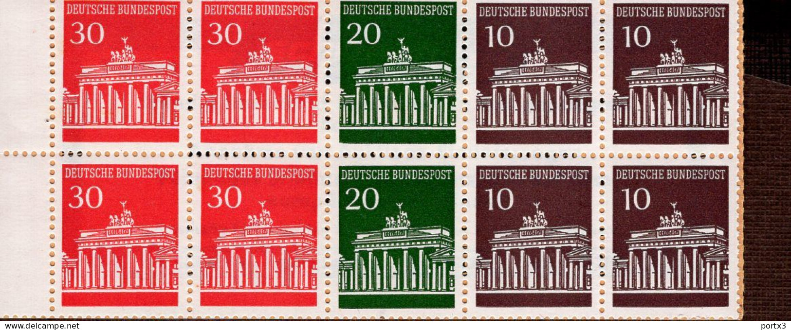 Heftchenblatt Bund 17 Brandenburger Tor (2)  MNH **postfrisch Neuf - 1951-1970