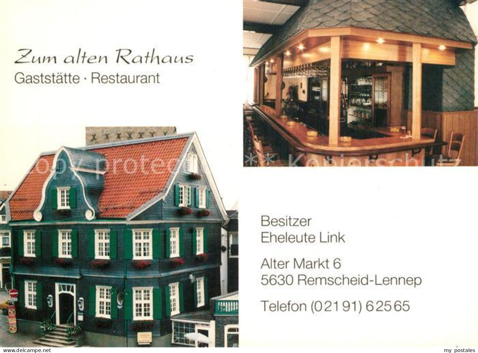 73542437 Lennep Gaststaette Restaurant Zum Alten Rathaus Lennep - Remscheid