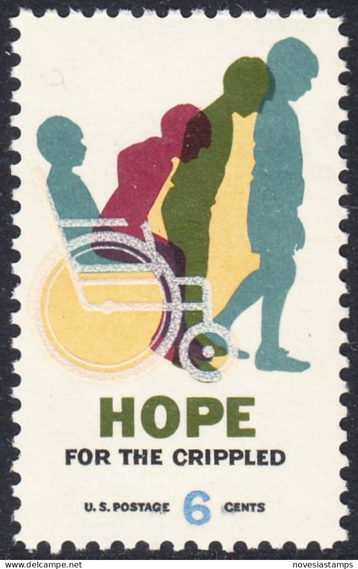 !a! USA Sc# 1385 MNH SINGLE (Gum Slightly Damaged) - Hope For The Crippled - Unused Stamps