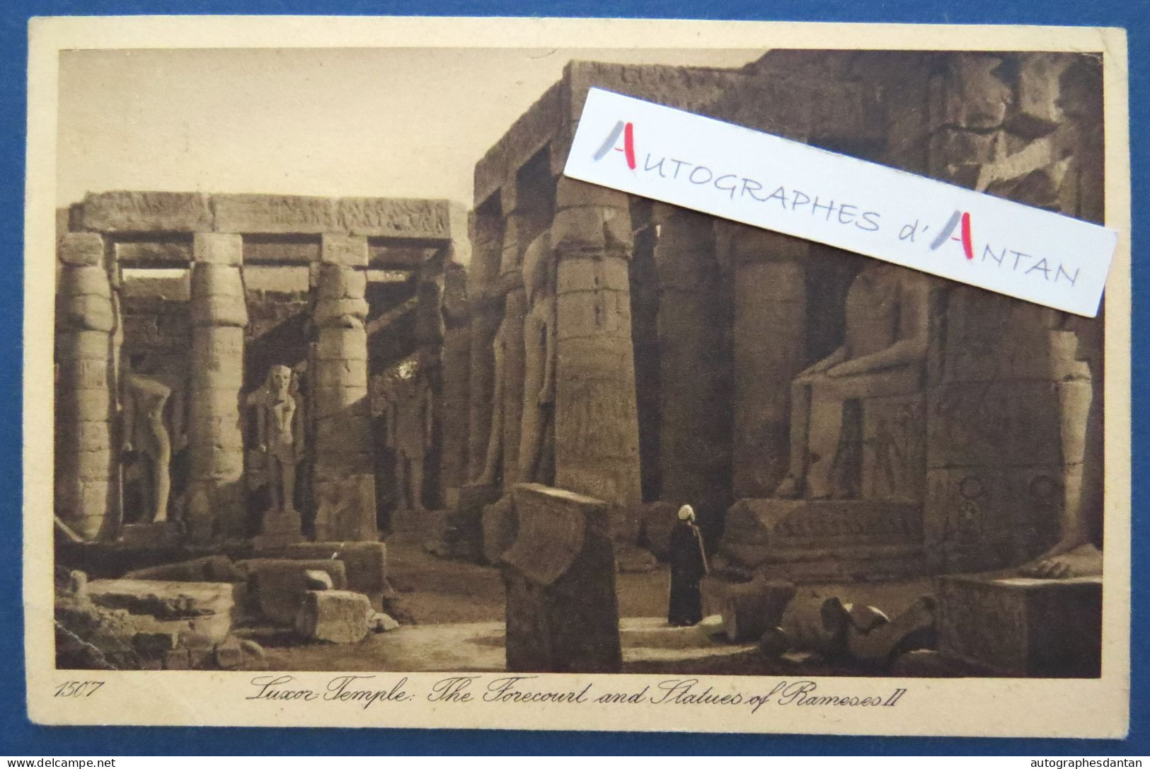 ● CPA Luxor Temple Egypt > France à Joseph DEPAY école Normale De Jeunes Gens - Croix Rousse Lyon - Statues Rameses II - Louxor