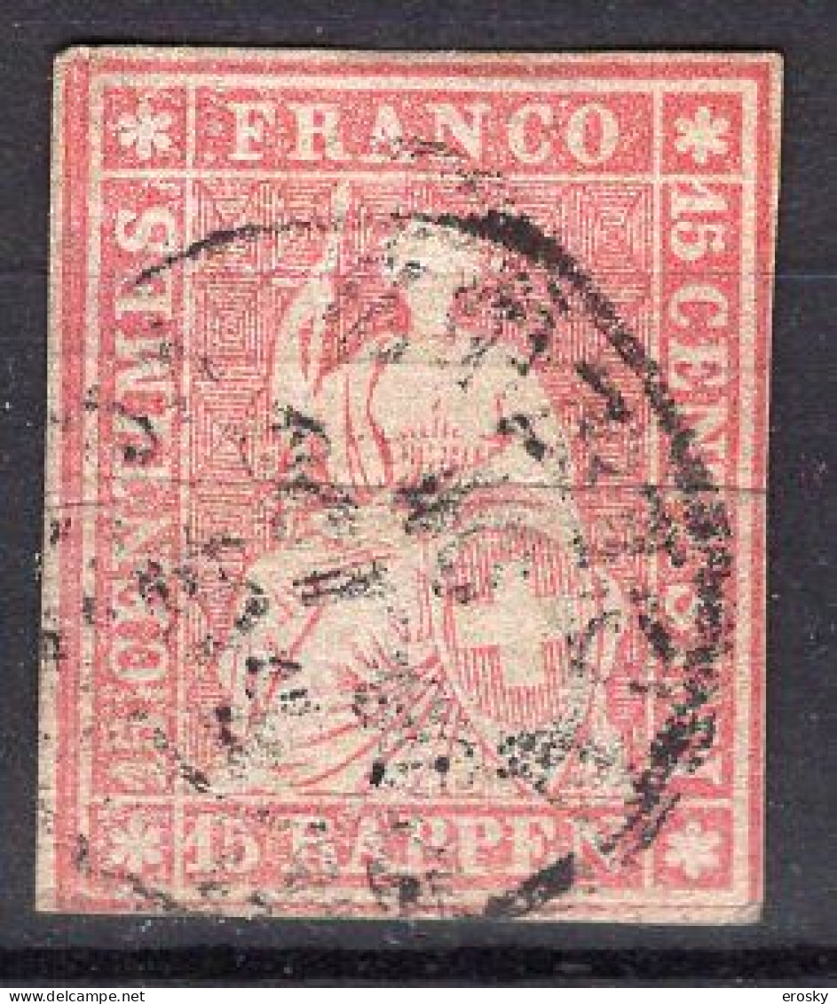 T1628 - SUISSE SWITZERLAND Yv N°28 Plié Bend - Used Stamps