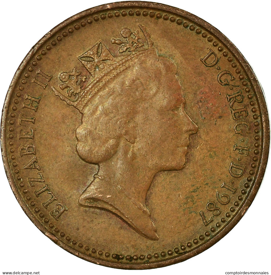 Monnaie, Grande-Bretagne, Elizabeth II, Penny, 1987, TB+, Bronze, KM:935 - 1 Penny & 1 New Penny