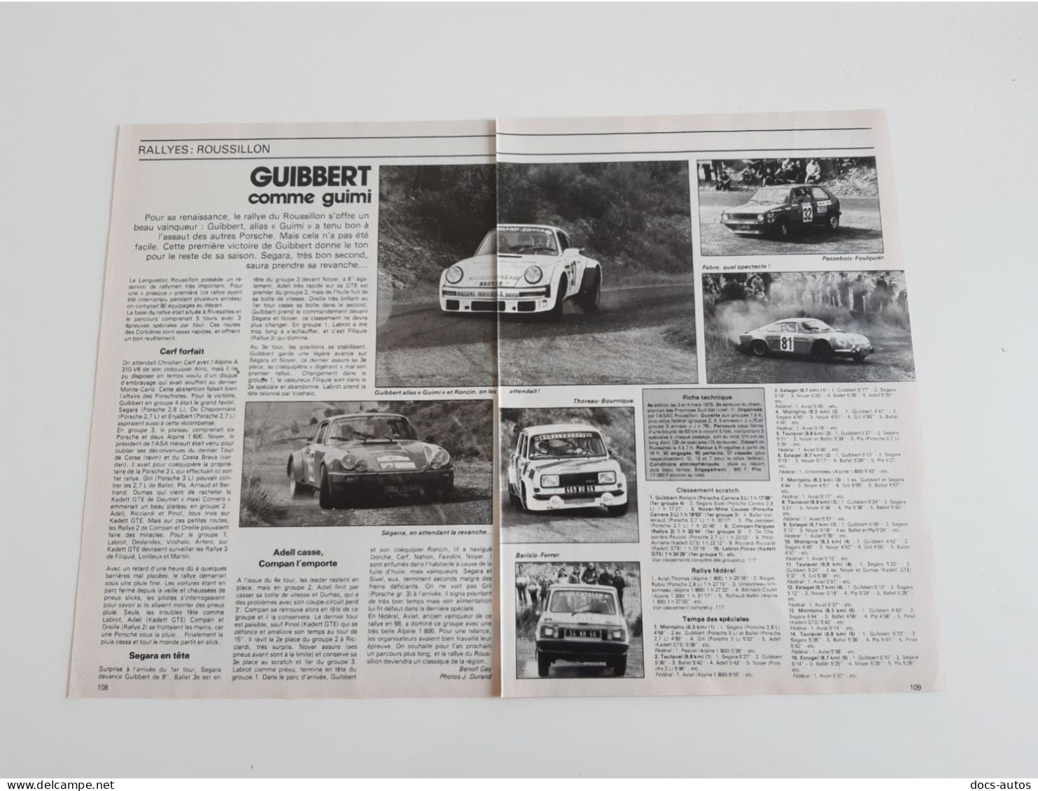 Rallye Du Roussillon - Coupure De Presse Automobile - Other & Unclassified