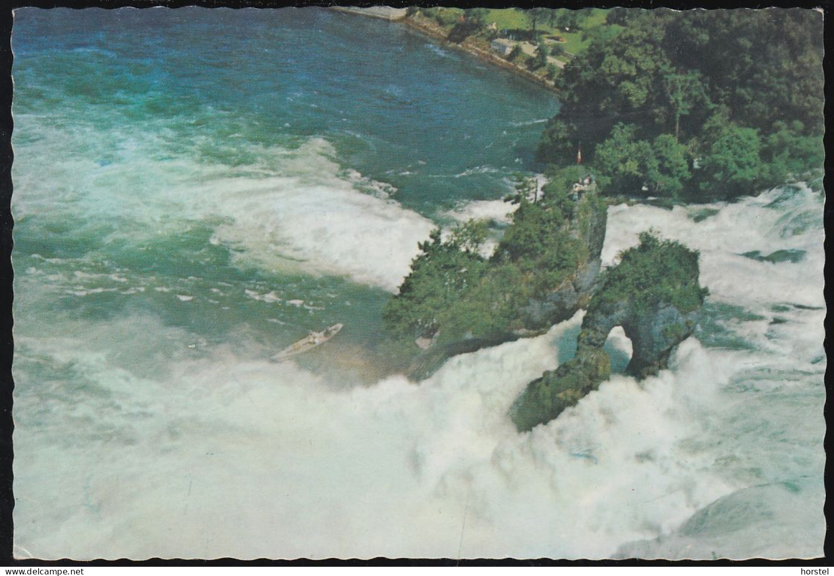 Schweiz - Rheinfall Bei Neuhausen - Schlößchen Wörth - Mit Boot - Neuhausen Am Rheinfall