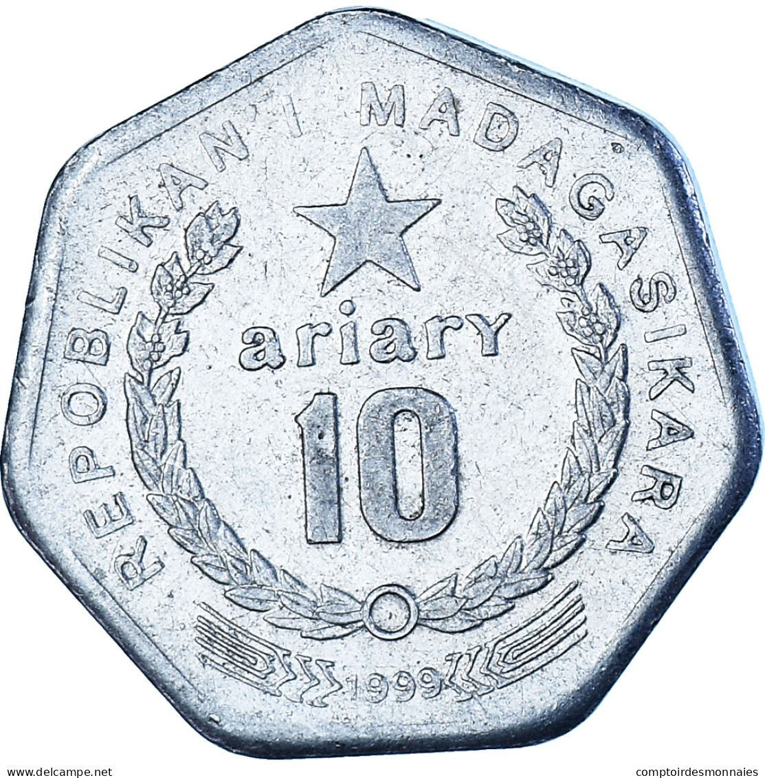 Monnaie, Madagascar, 10 Ariary, 1999 - Madagascar