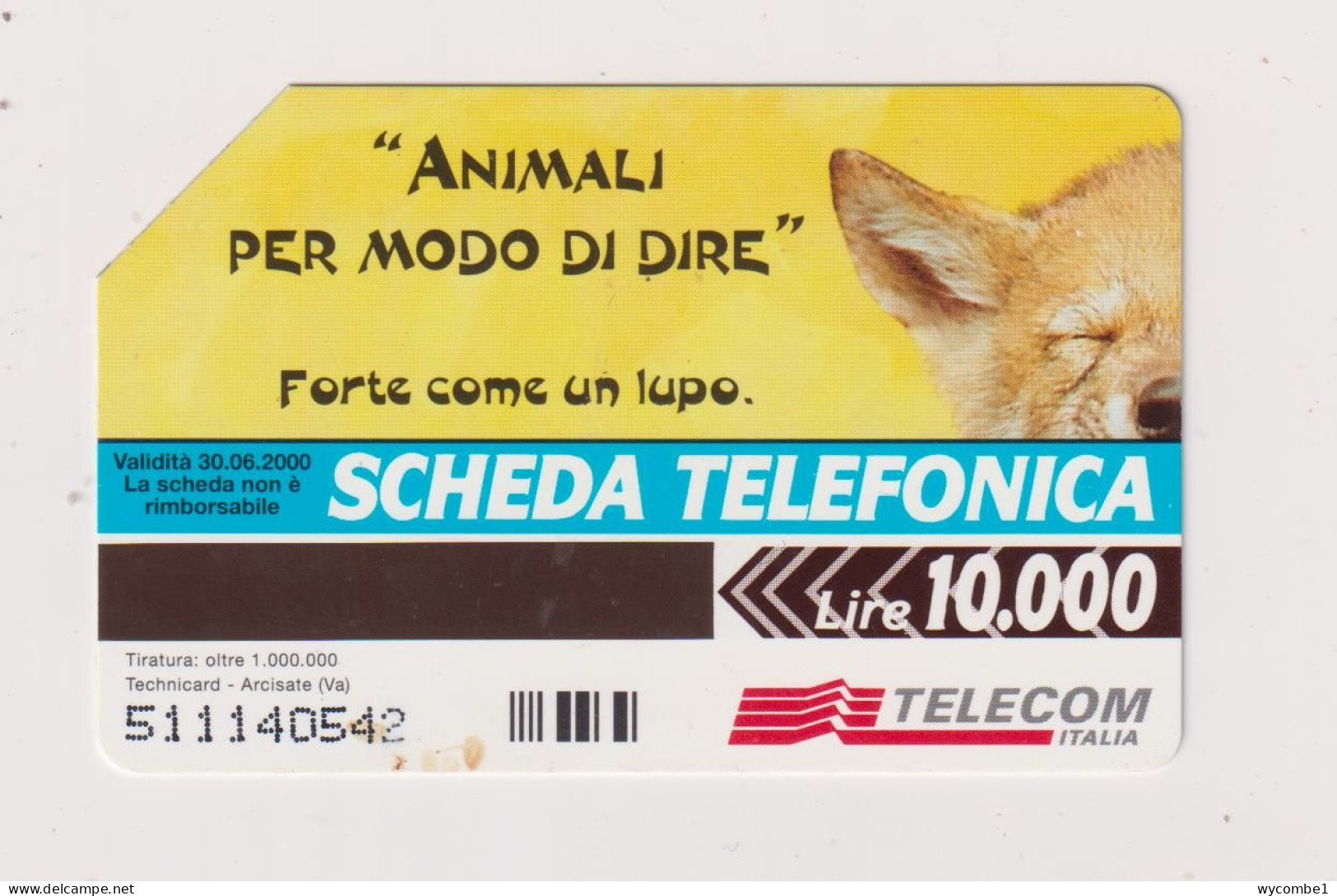 ITALY -  Wolf Cub Urmet  Phonecard - Publiques Ordinaires
