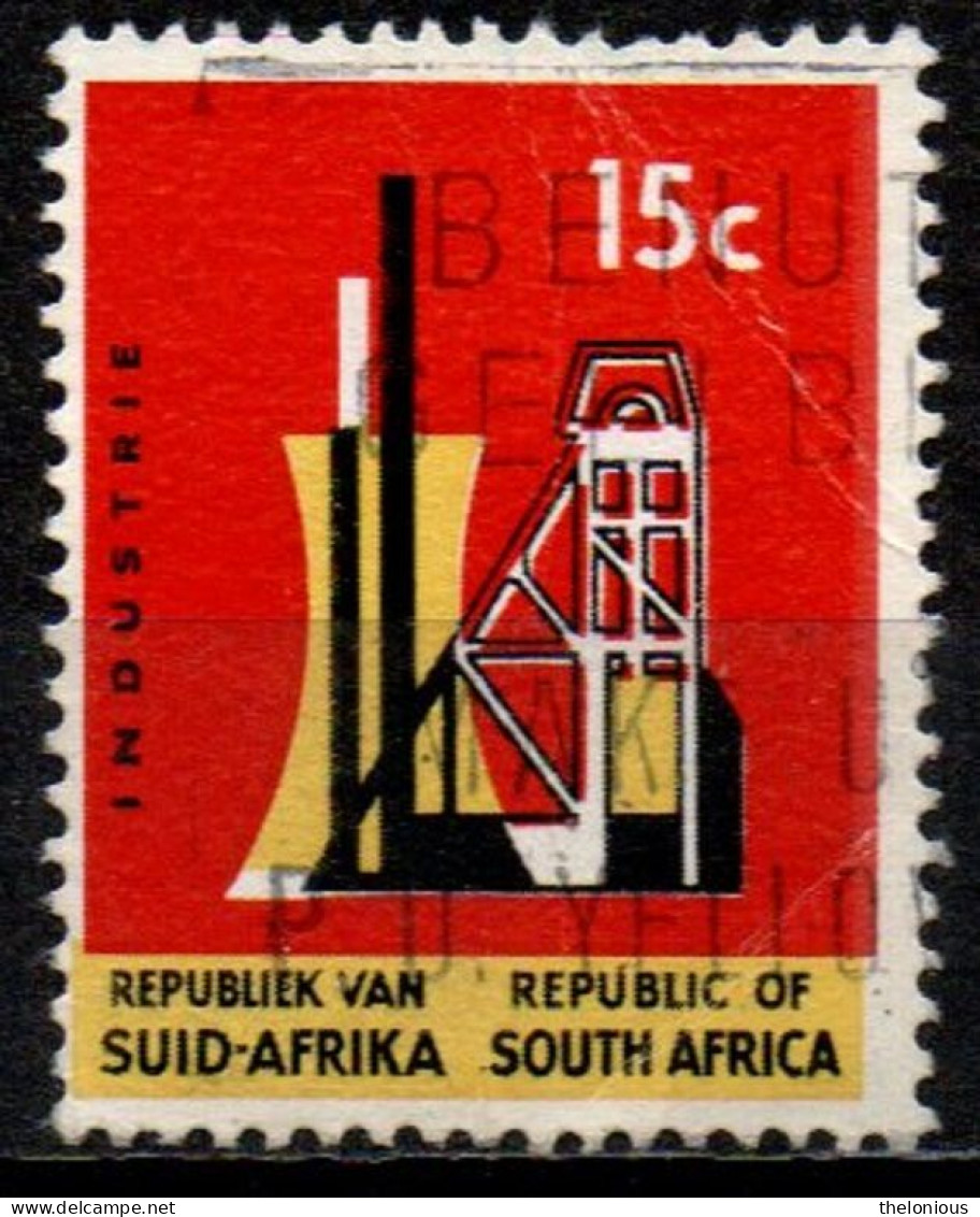 # Sud Africa 1967 - Part Of A Mine, Shaft Tower, Industrial Chimneys - Used Stamps