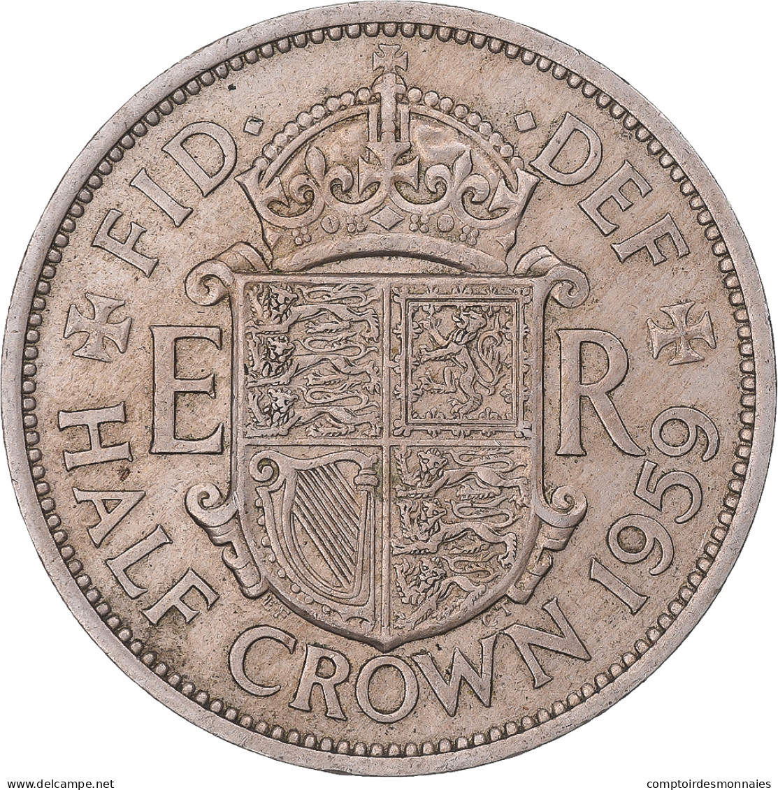 Monnaie, Grande-Bretagne, 1/2 Crown, 1959 - K. 1/2 Crown