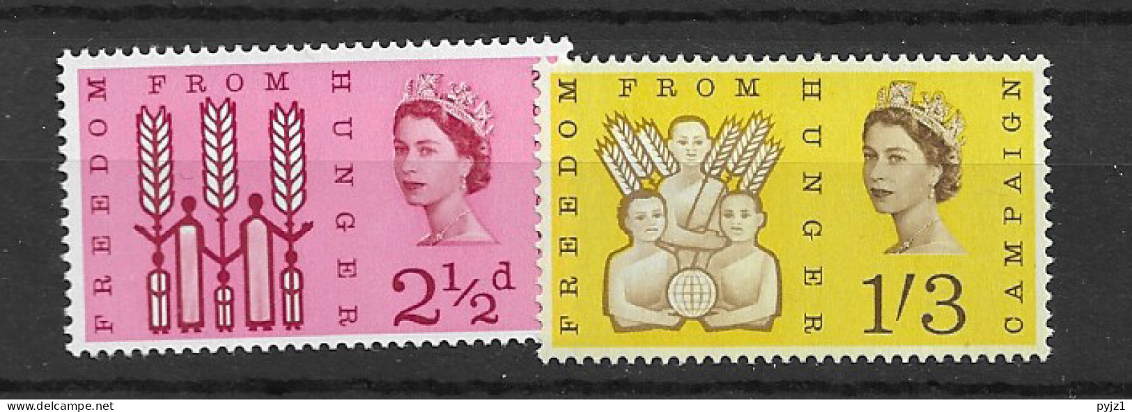 1963 MNH GB Phosphor, Mi 354-55y Postfris** - Nuovi