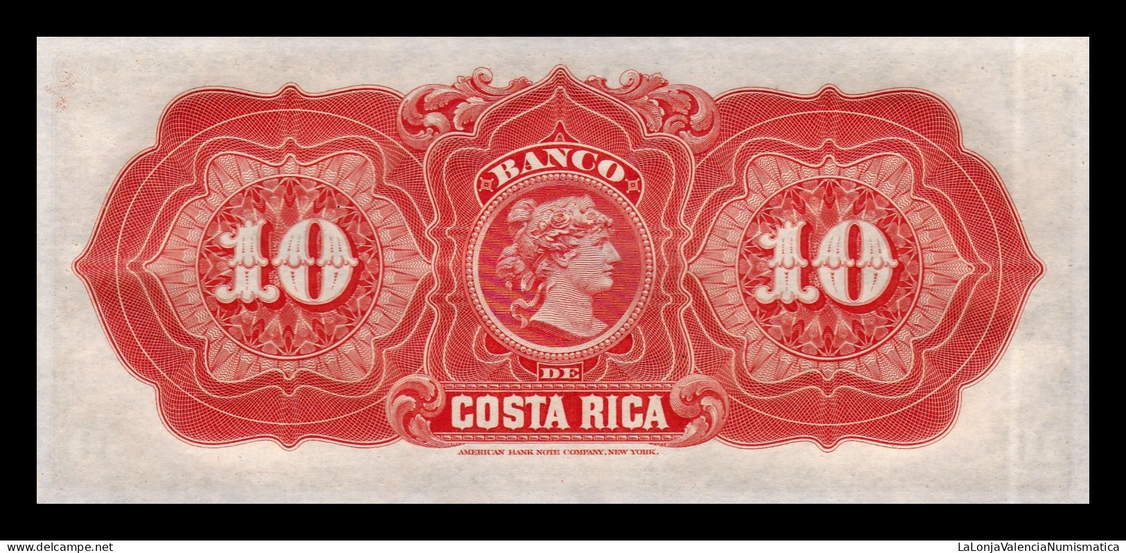 Costa Rica 10 Pesos Niagara 1899 Pick S164r Sc Unc - Costa Rica