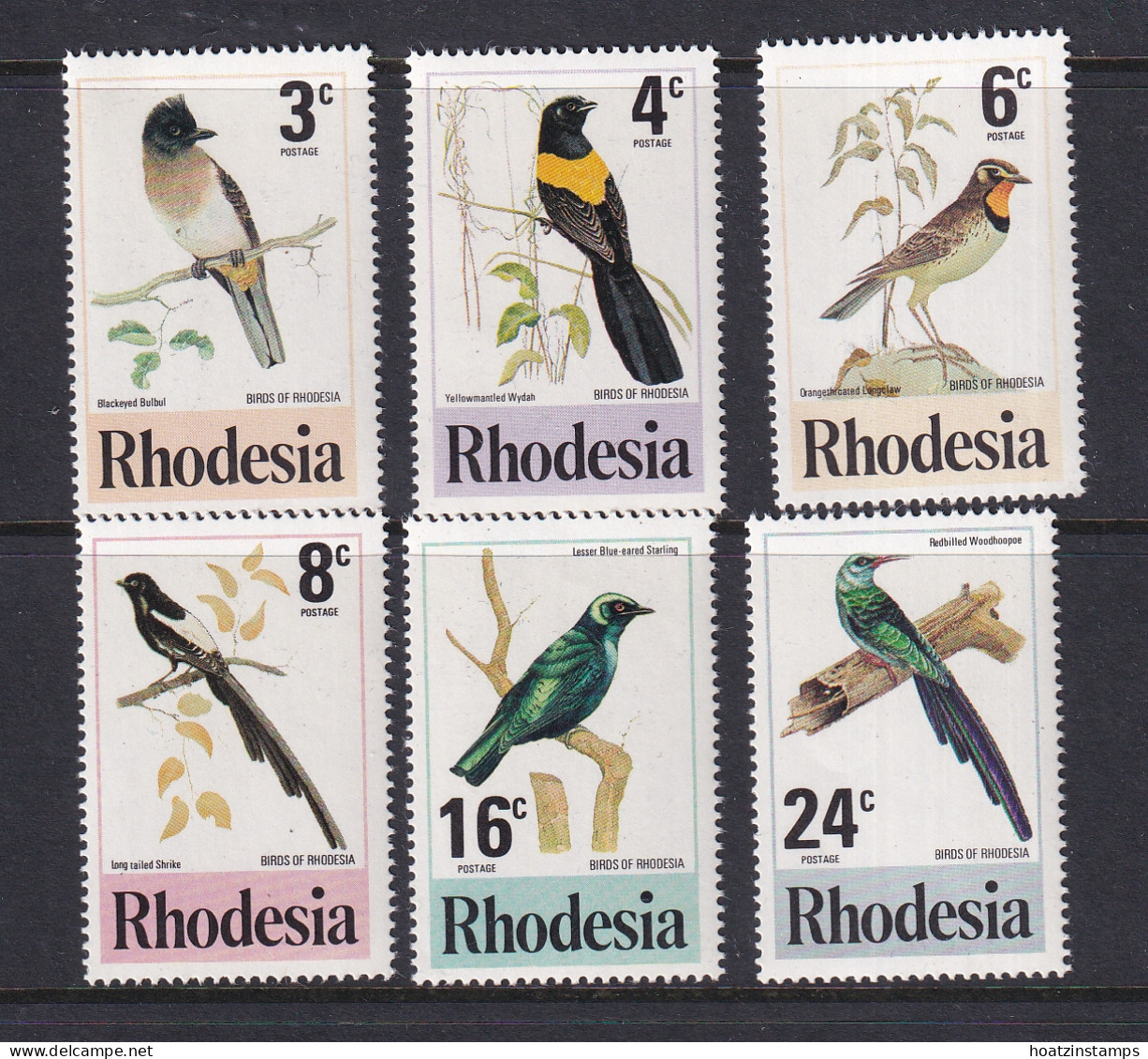 Rhodesia: 1977   Birds Of Rhodesia (Series 2)       MNH - Rhodesien (1964-1980)