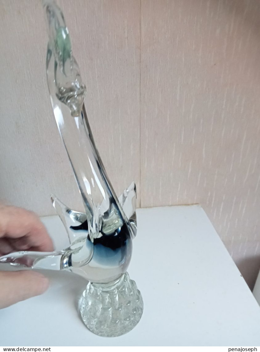 statuette en cristal hauteur 33 cm