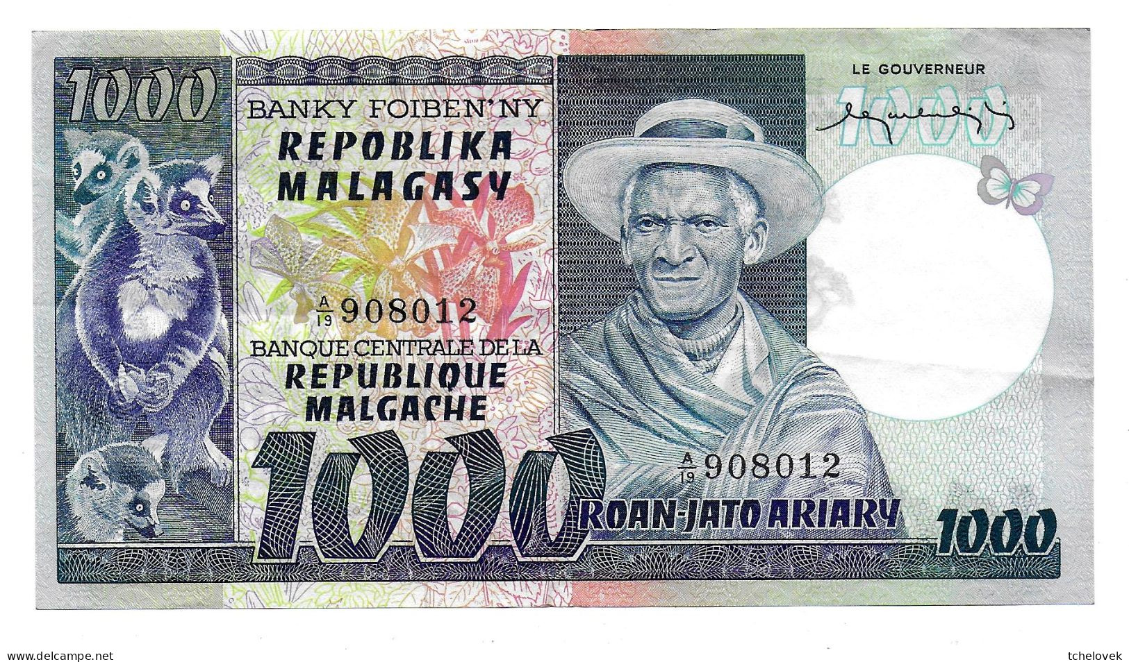 (Billets). Madagascar. 1000 Fr / 200 Ariary 1974. Pick 65 - Madagaskar