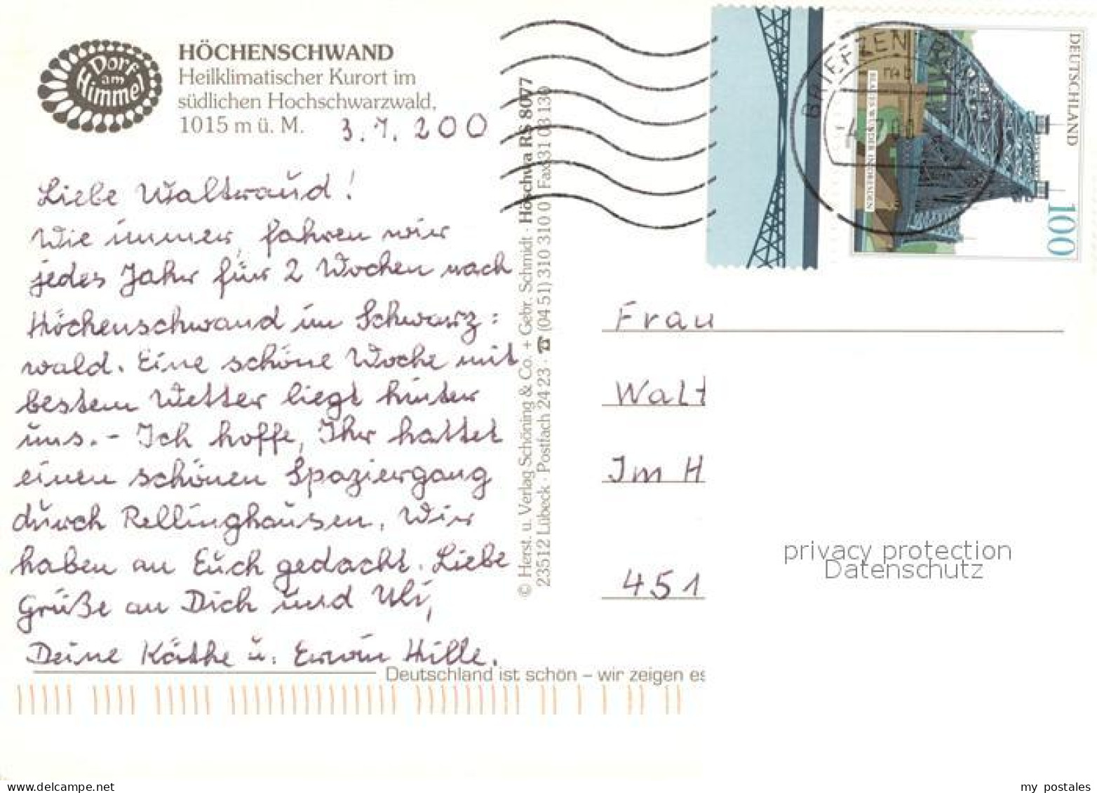 73541994 Hoechenschwand Fliegeraufnahme Hoechenschwand - Hoechenschwand