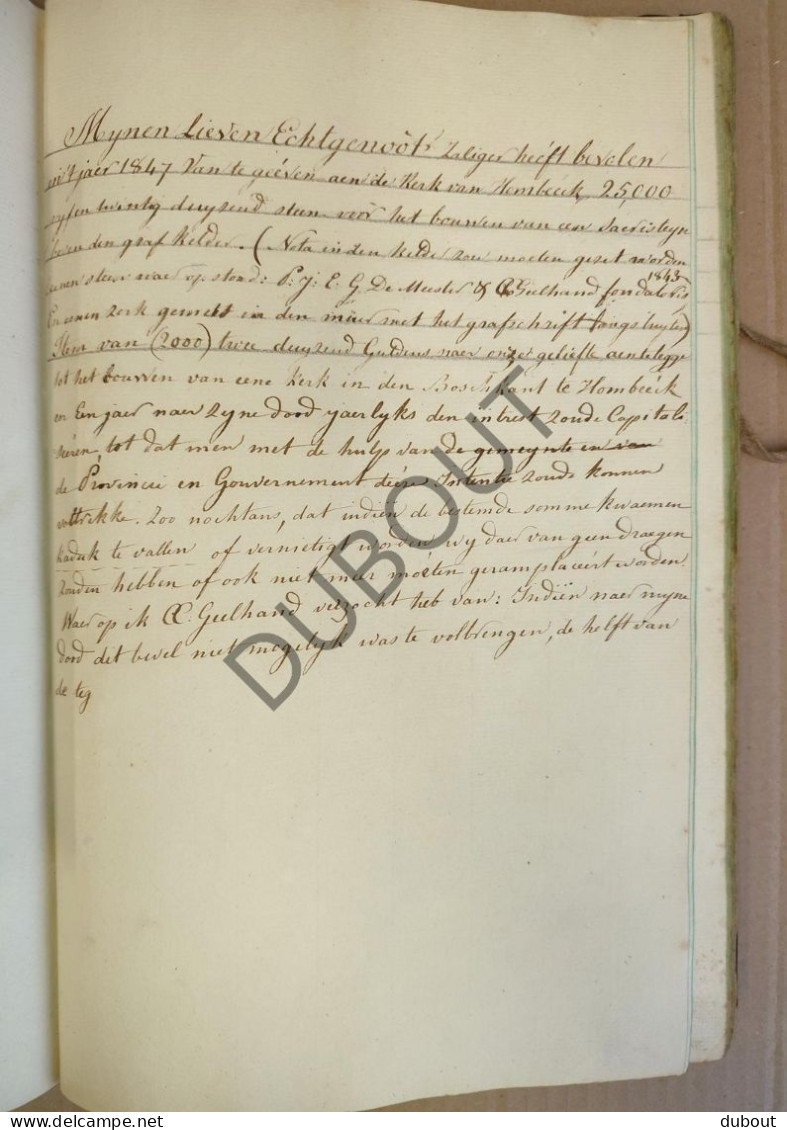 Hombeek / Mechelen - Manuscript Cijnsboek Familie De Meester-Geelhand (S355) - Manuscrits