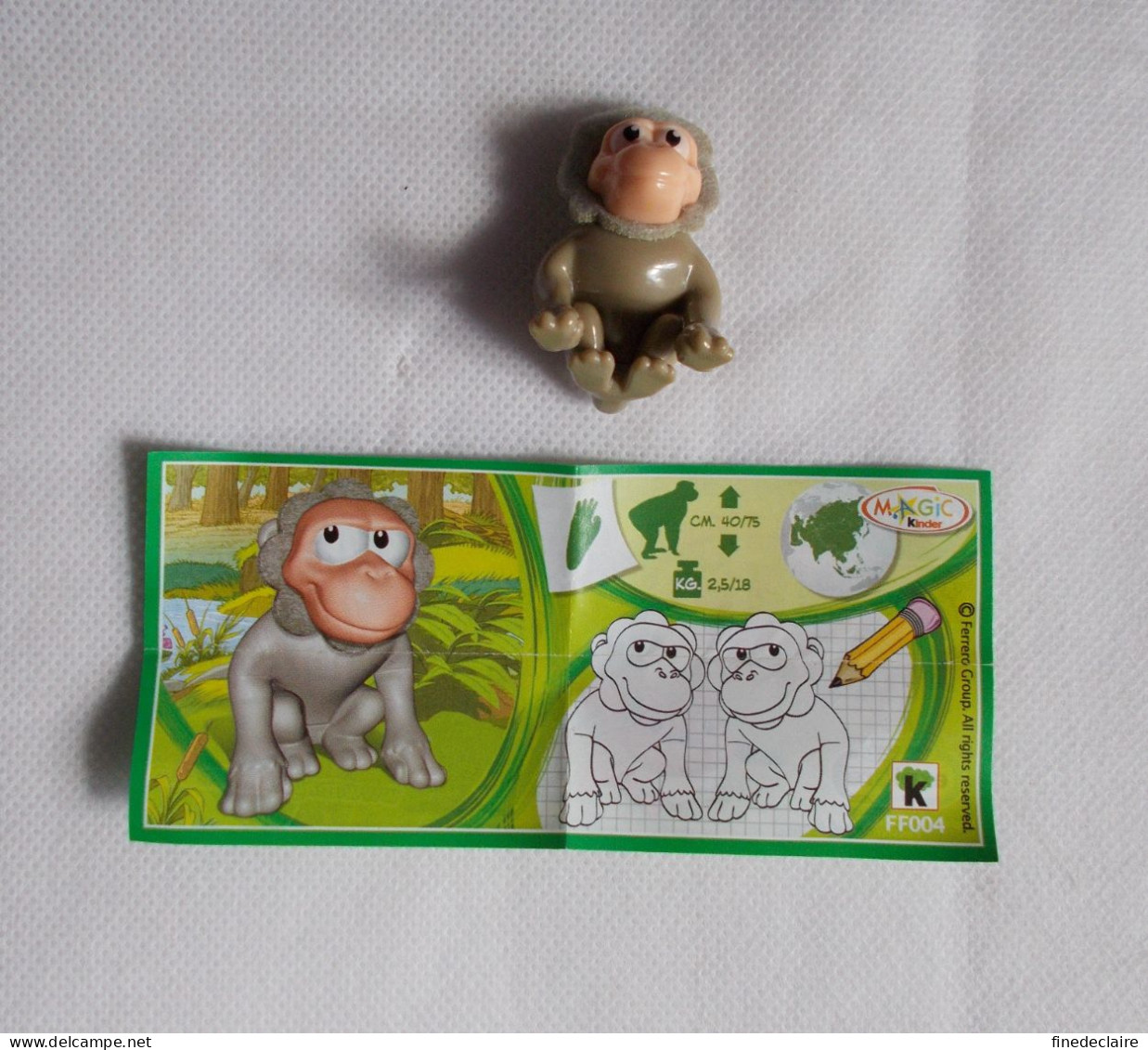 Kinder - Natoons - Animaux - Singe - FF004 - Avec BPZ - Montables