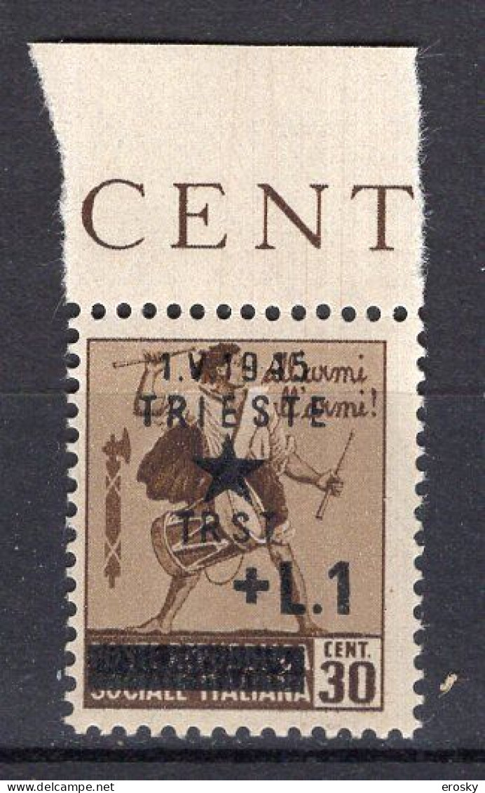 Z4276 - OCC. YUGOSLAVA TRIESTE SASSONE N°3 ** - Jugoslawische Bes.: Triest