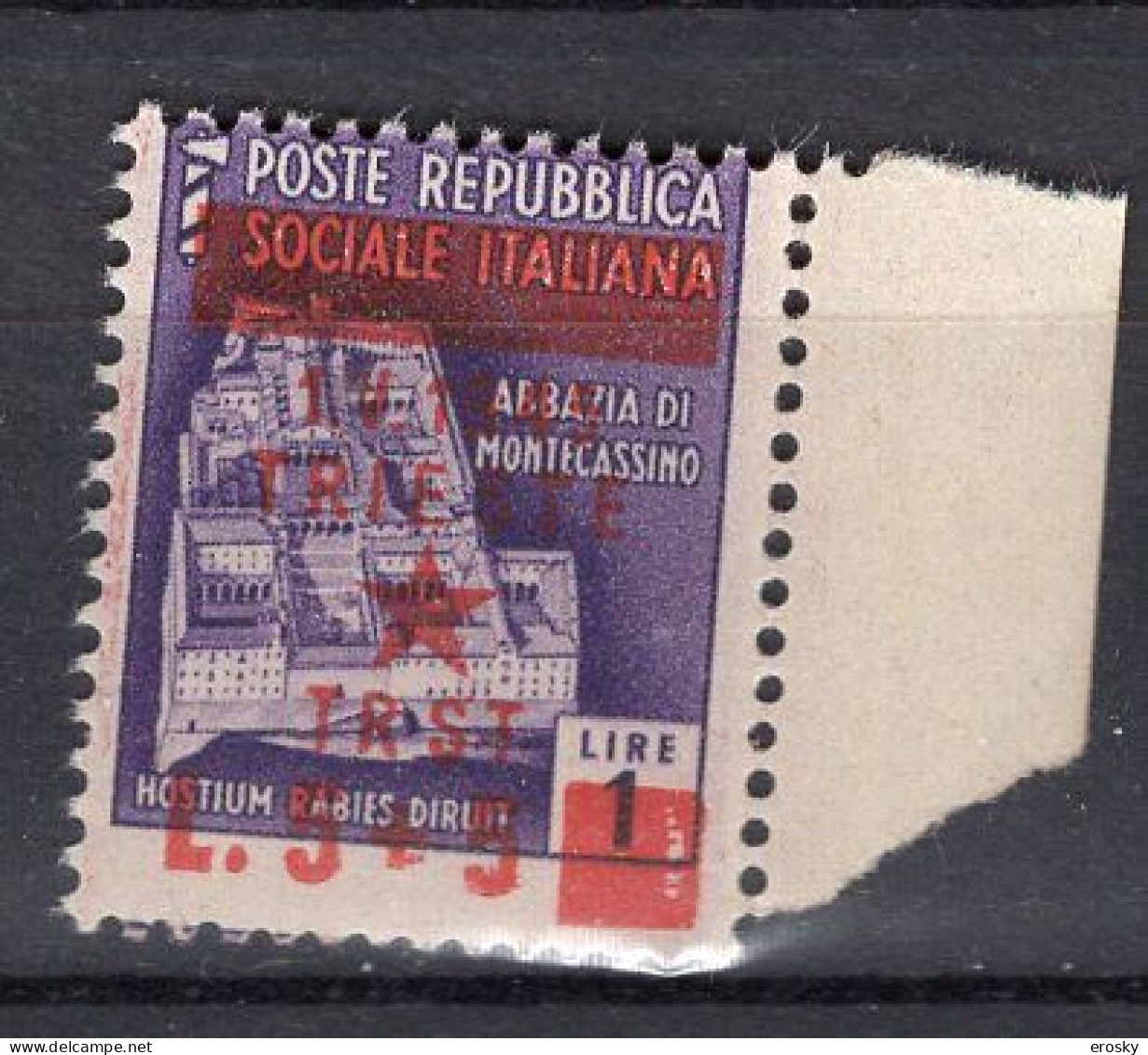 Z4296 - OCC. YUGOSLAVA TRIESTE SASSONE N°9 ** - Jugoslawische Bes.: Triest