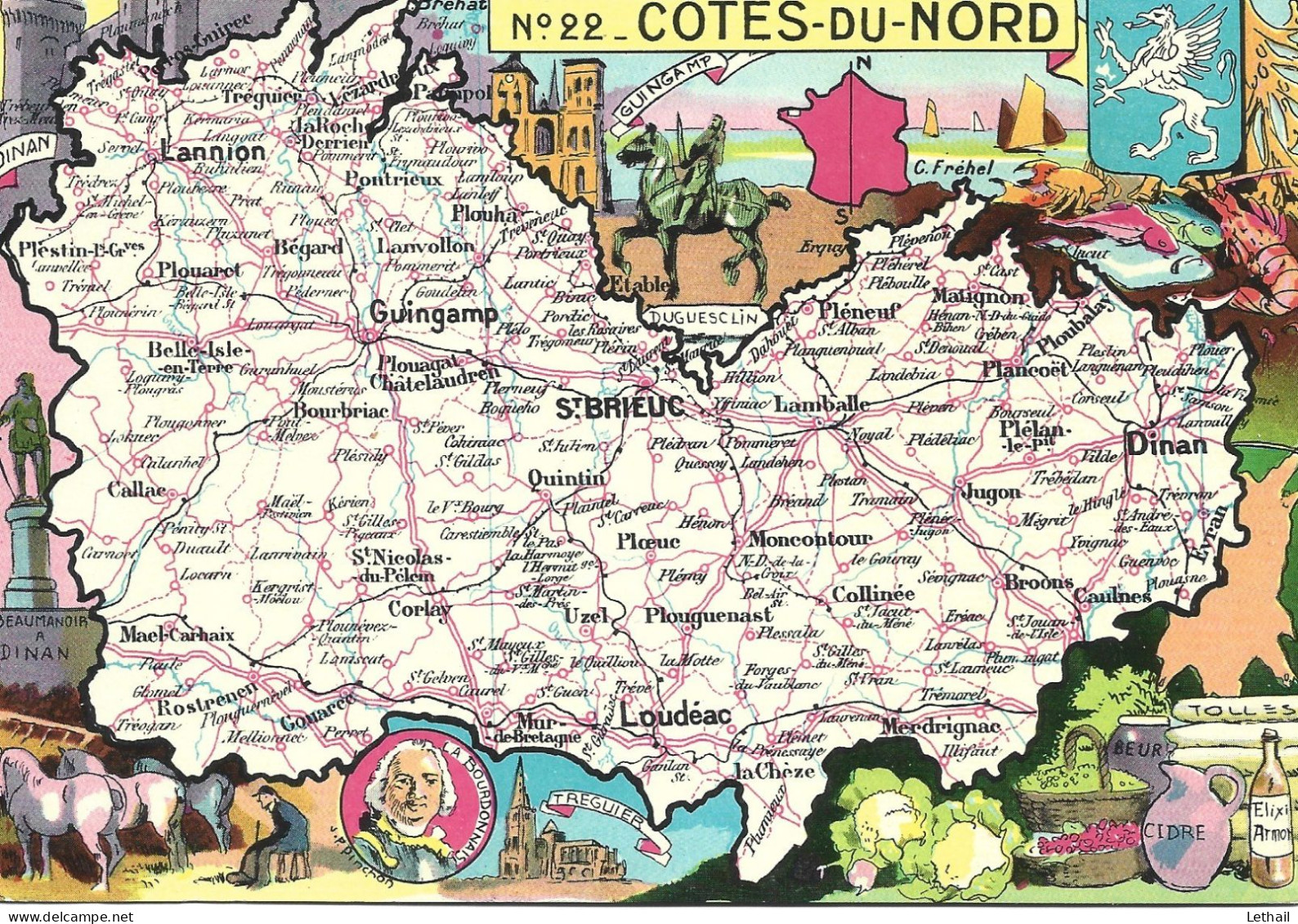 Ref (  18999  )   Cote Du Nord - Carte Geografiche