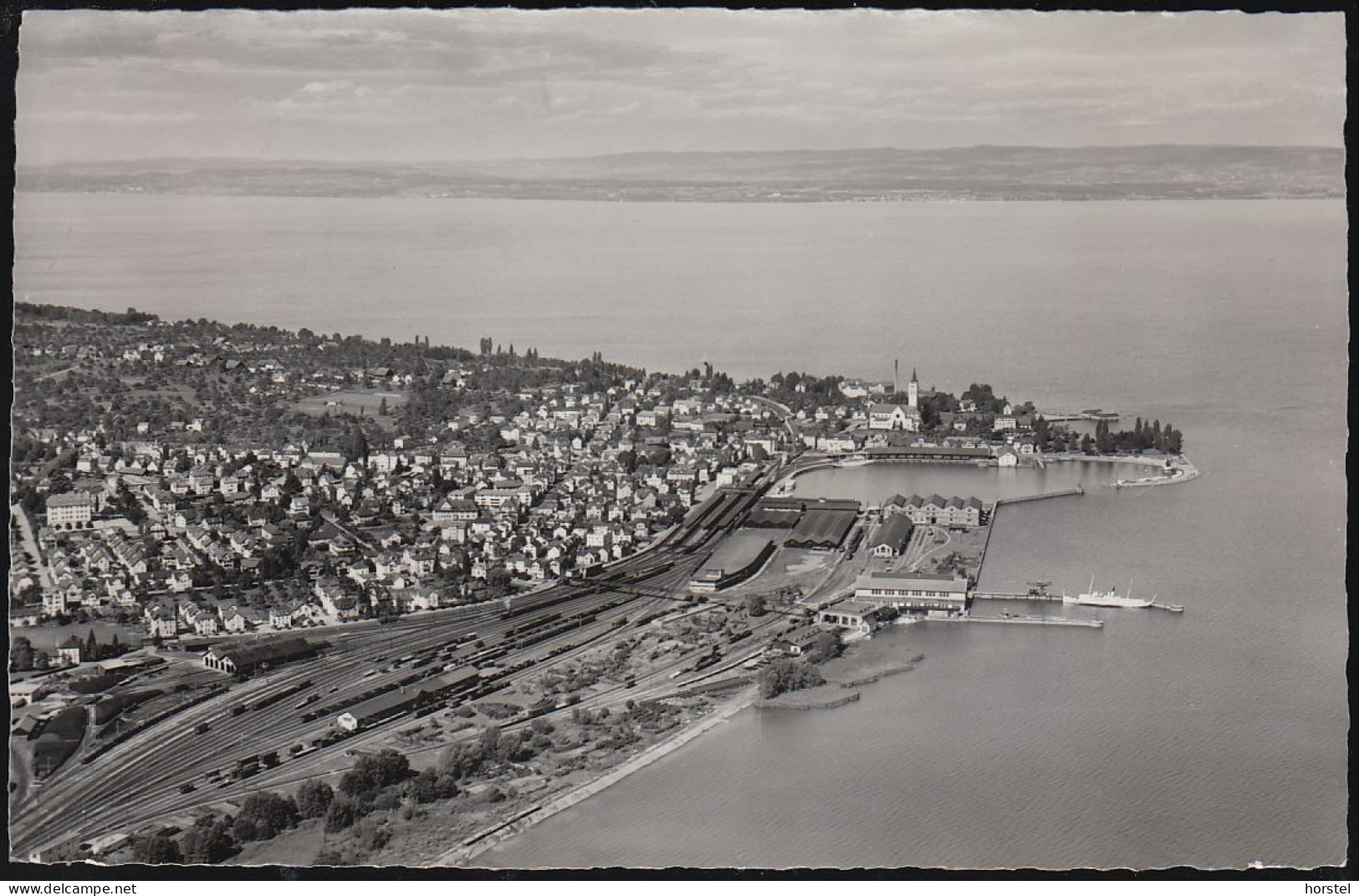 Schweiz - 8590 Romanshorn - Eisenbahn - Bahnhof - Train - Luftbild - Aerial View - Romanshorn